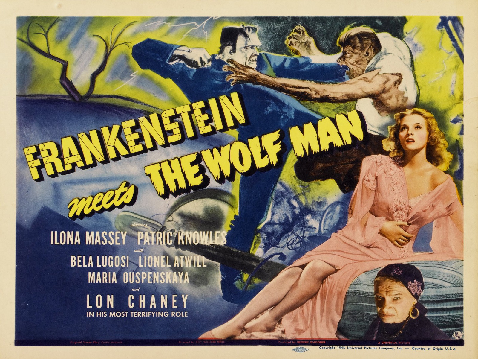 Téléchargez gratuitement l'image Film, Frankenstein Rencontre L'homme Aux Loups sur le bureau de votre PC