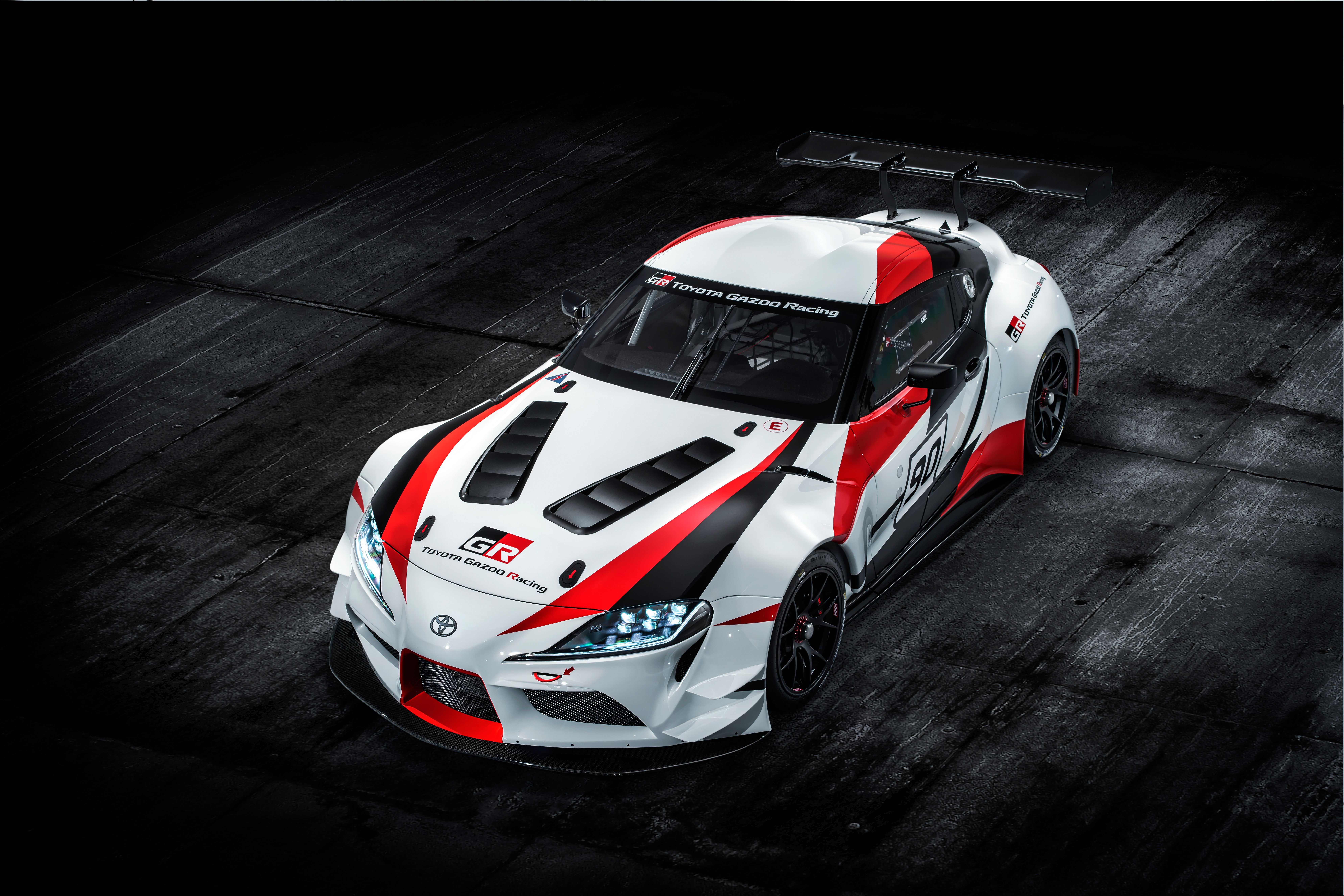 Download mobile wallpaper Toyota, Car, Race Car, Toyota Supra, Vehicles, White Car for free.