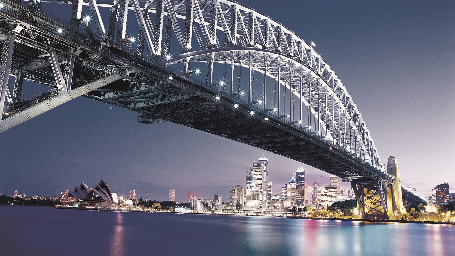 Скачати мобільні шпалери Сіднейський Міст Харбор, Сідней, Міський Пейзаж, Мости, Створено Людиною безкоштовно.