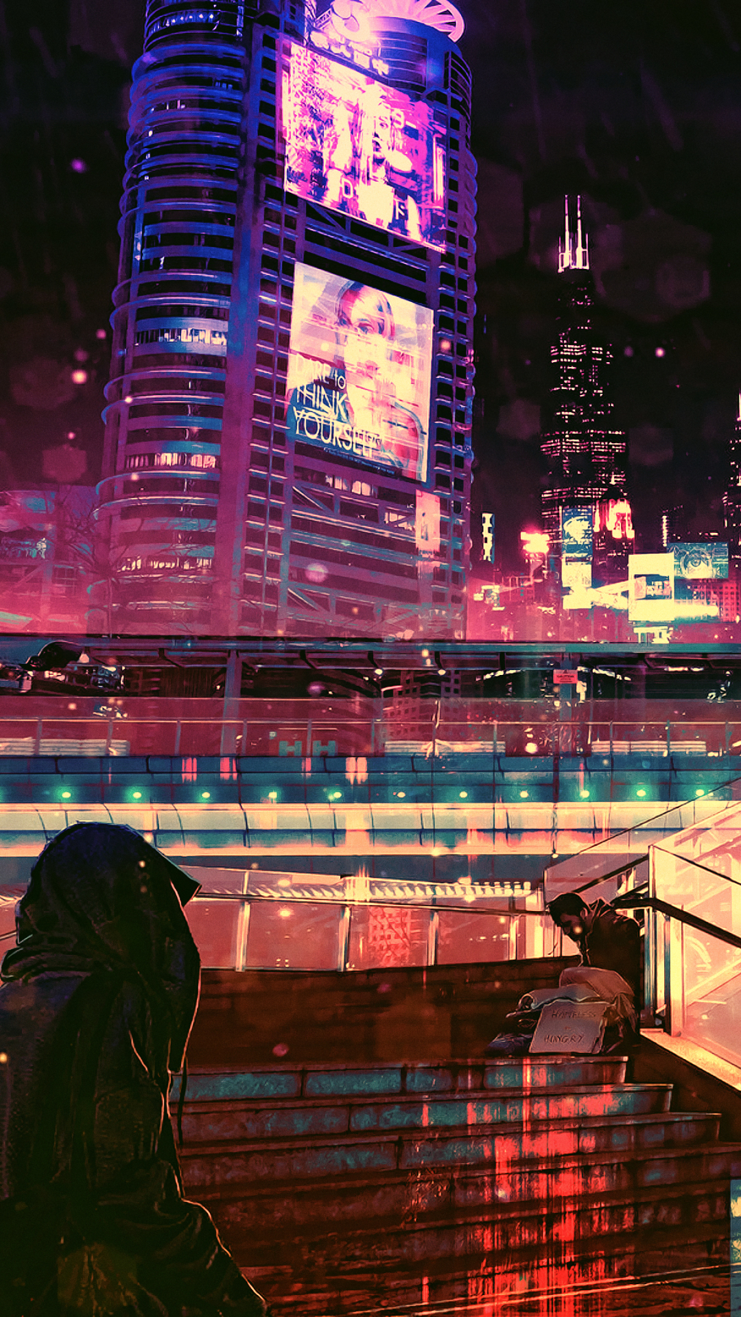 Download mobile wallpaper Cyberpunk, Sci Fi, Futuristic, Futuristic City, Cyberpunk Cityscape for free.