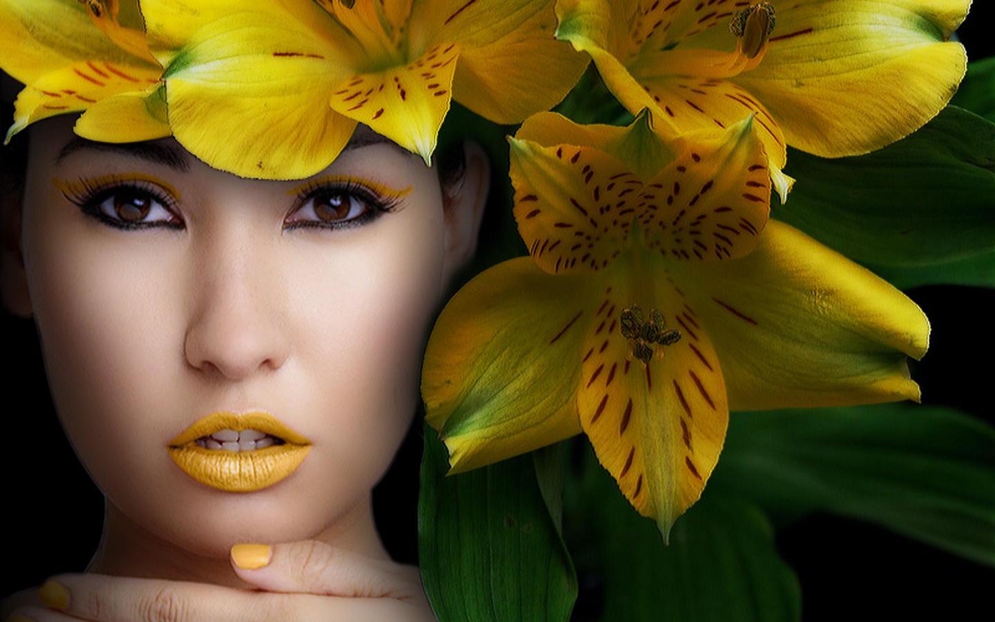 Laden Sie das Blume, Gesicht, Modell, Frauen-Bild kostenlos auf Ihren PC-Desktop herunter
