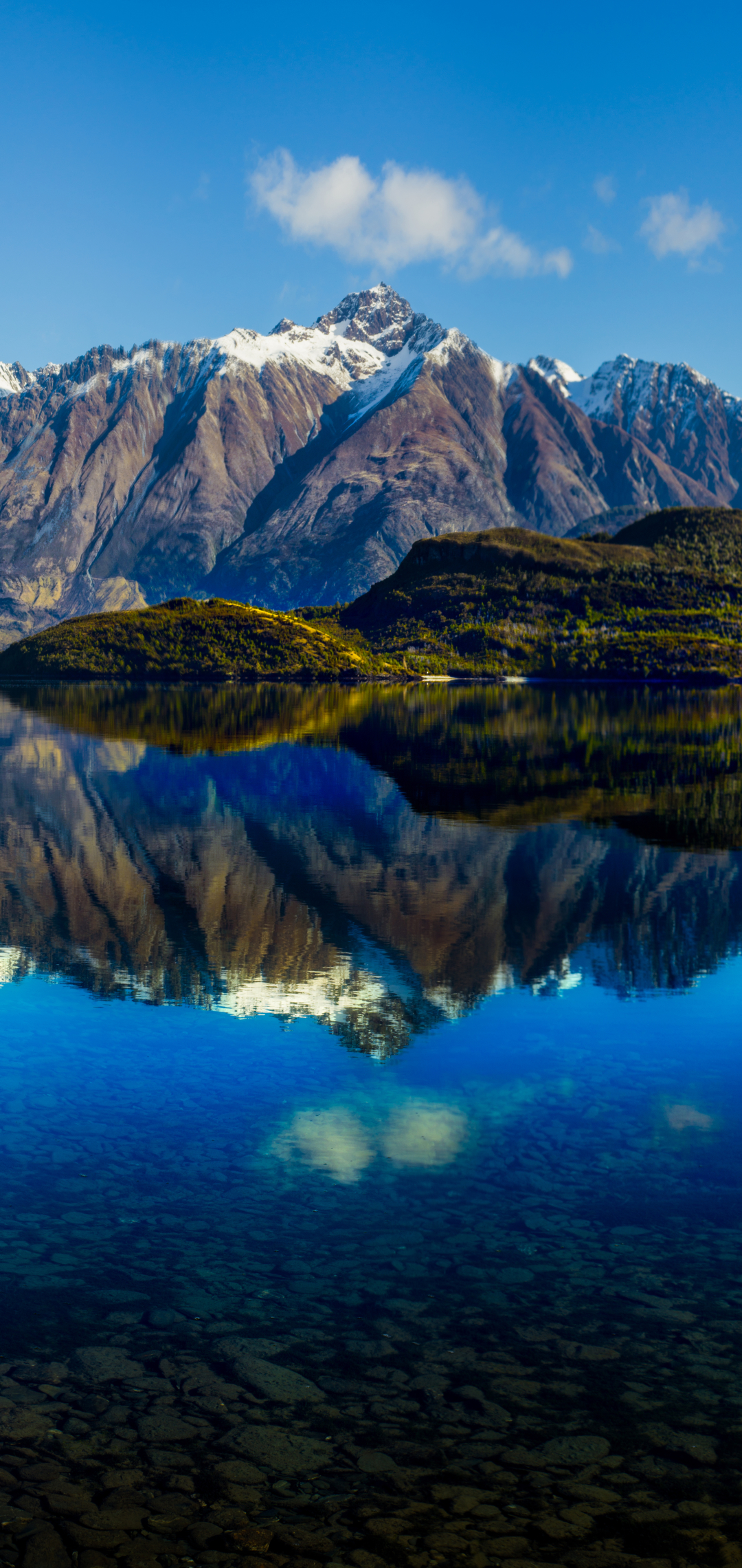 Download mobile wallpaper Mountain, Lake, Reflection, New Zealand, Earth, Panorama for free.