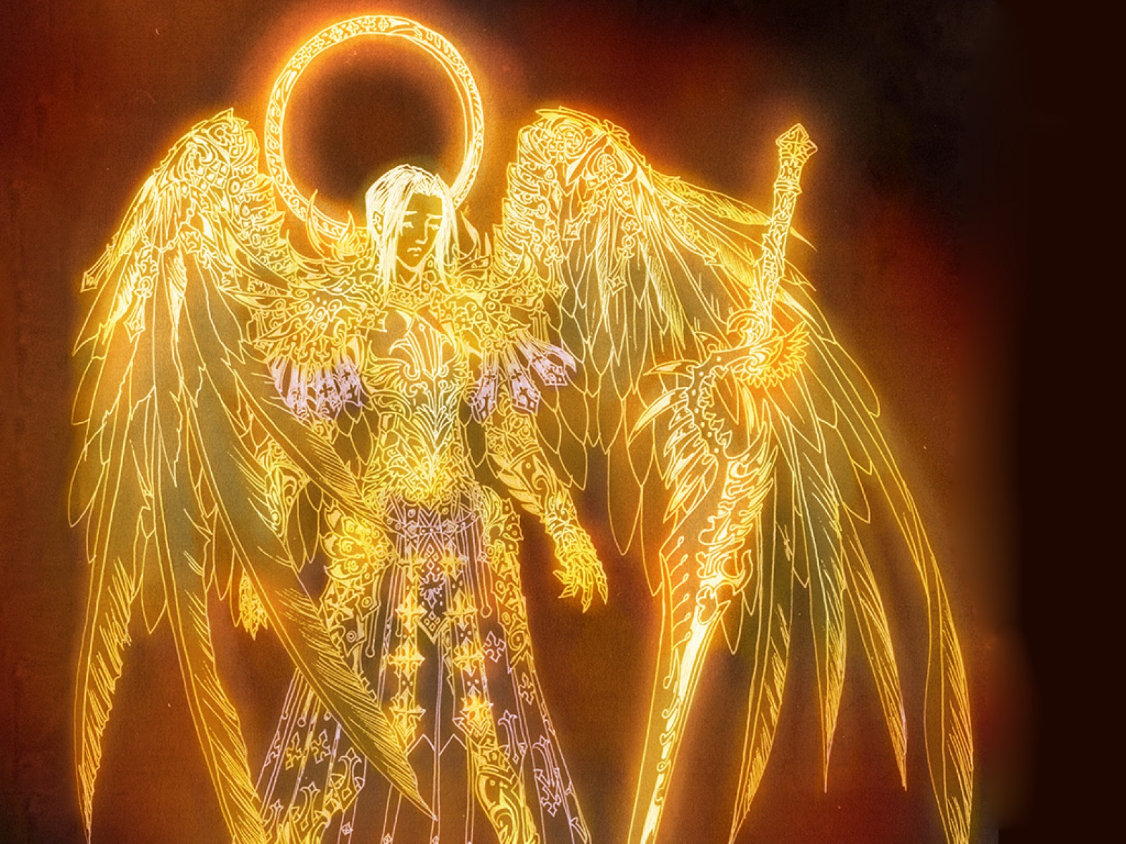 Download mobile wallpaper Angel Warrior, Fantasy, Wings for free.