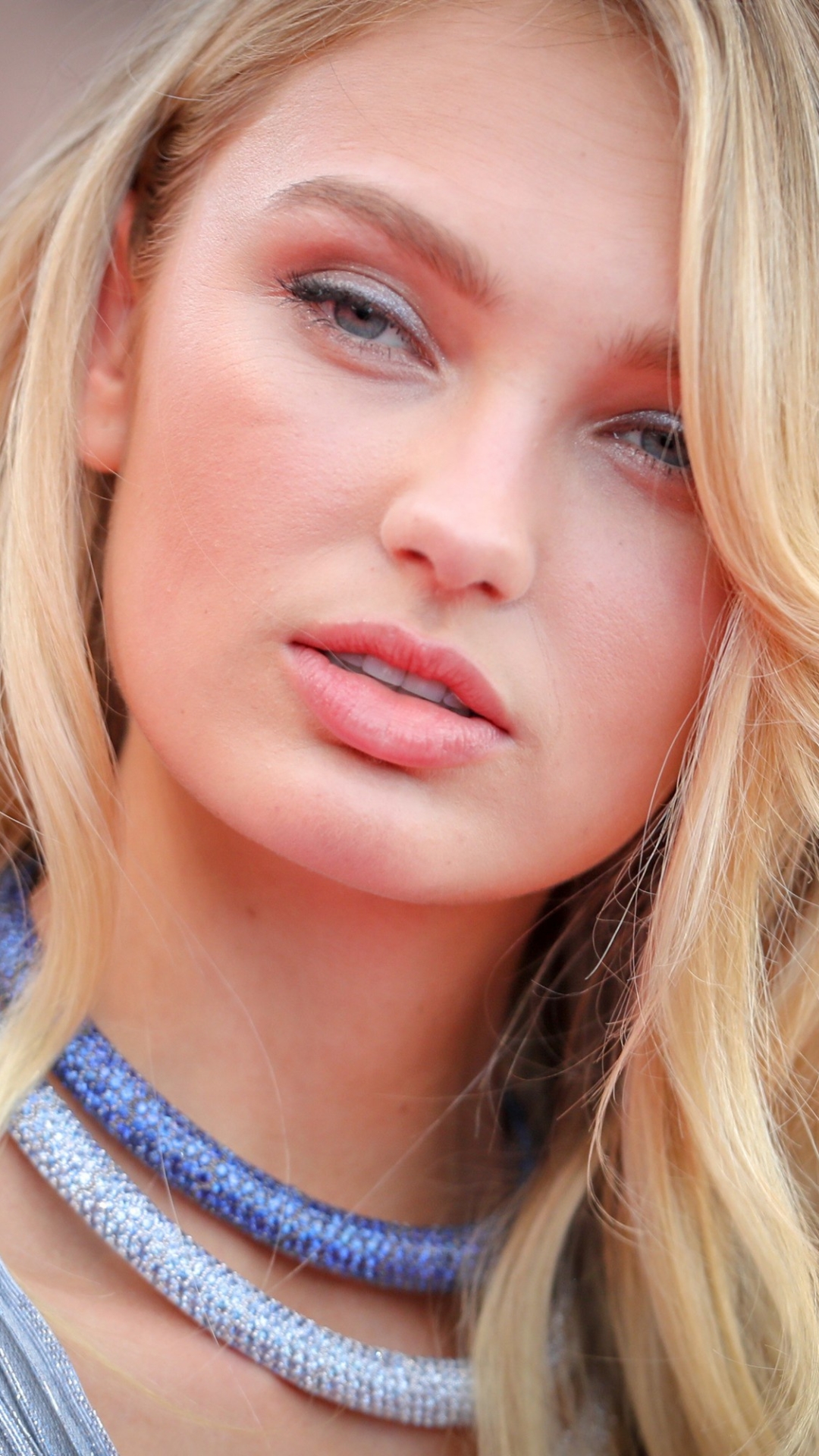 Download mobile wallpaper Blonde, Face, Model, Women, Dutch, Romee Strijd for free.
