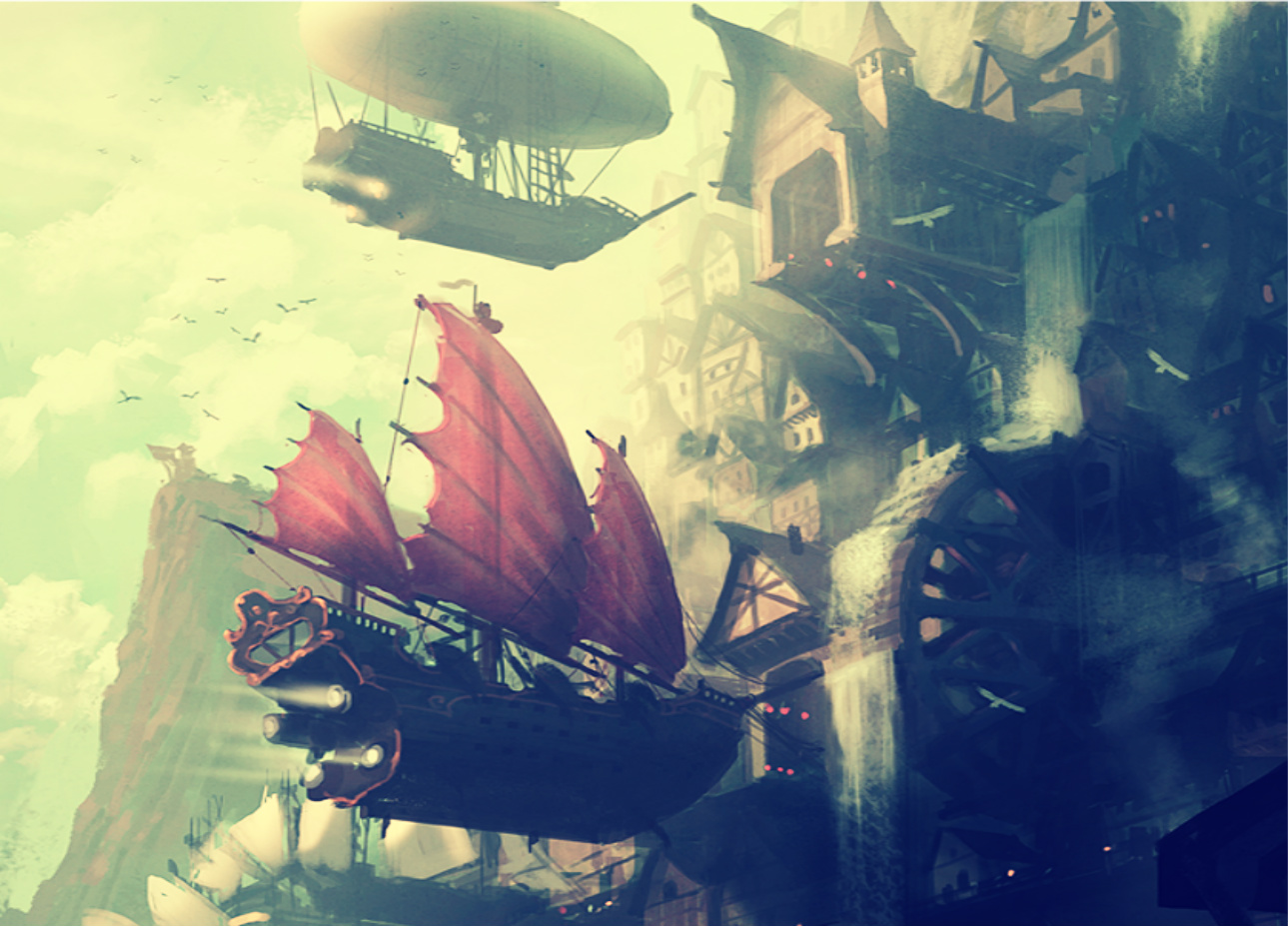 Free download wallpaper Fantasy, Ship on your PC desktop