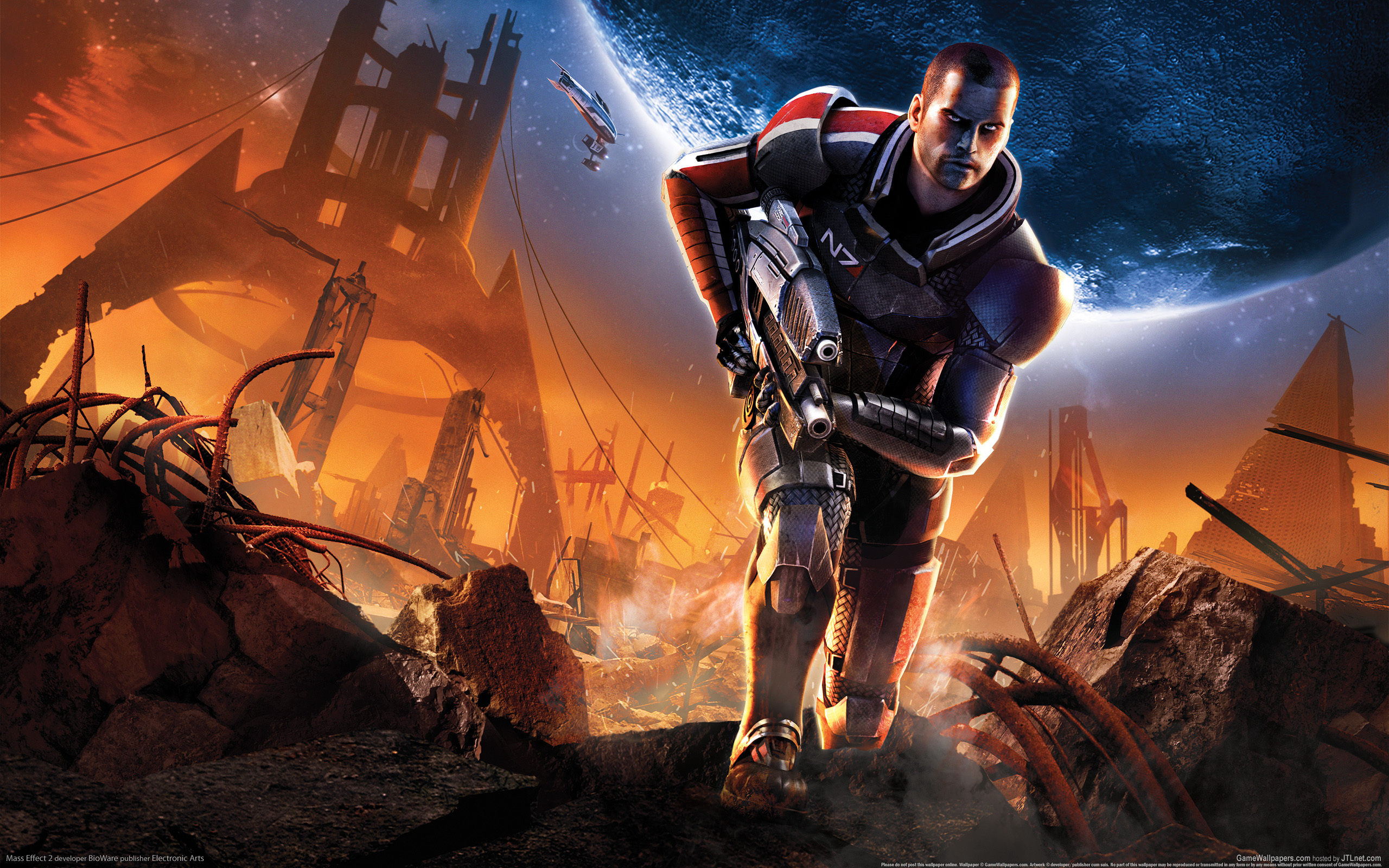 Handy-Wallpaper Kommandant Shepard, Mass Effect 2, Mass Effect, Computerspiele kostenlos herunterladen.