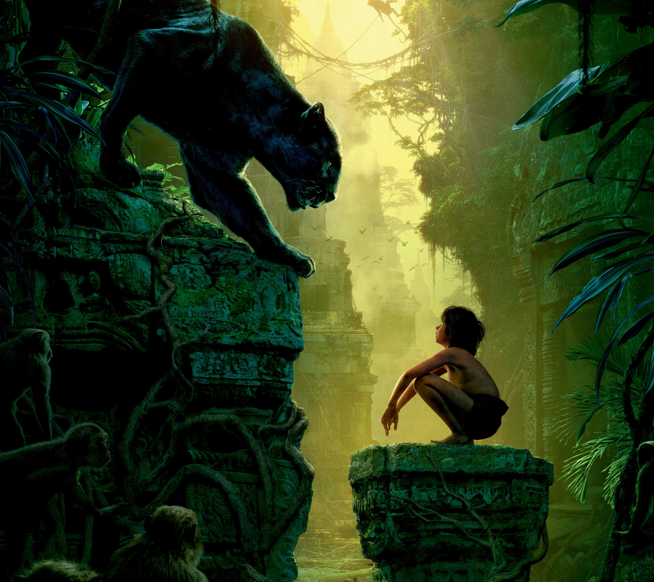 1110521 descargar imagen películas, el libro de la selva (2016), mowgli, bagheera, el libro de la selva: fondos de pantalla y protectores de pantalla gratis
