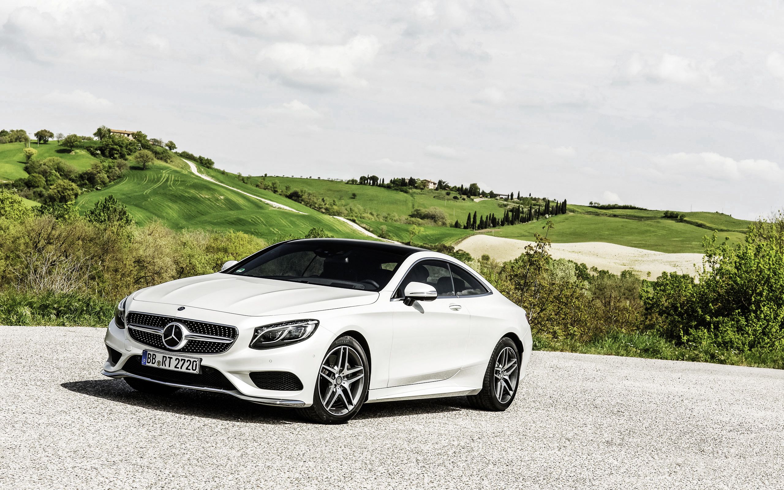 mercedes benz, cars, white, side view, s class, coupe