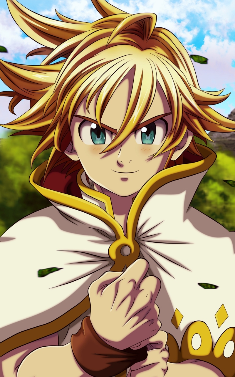 Download mobile wallpaper Blonde, Green Eyes, Movie, Meliodas (The Seven Deadly Sins), The Seven Deadly Sins The Movie: Prisoners Of The Sky for free.