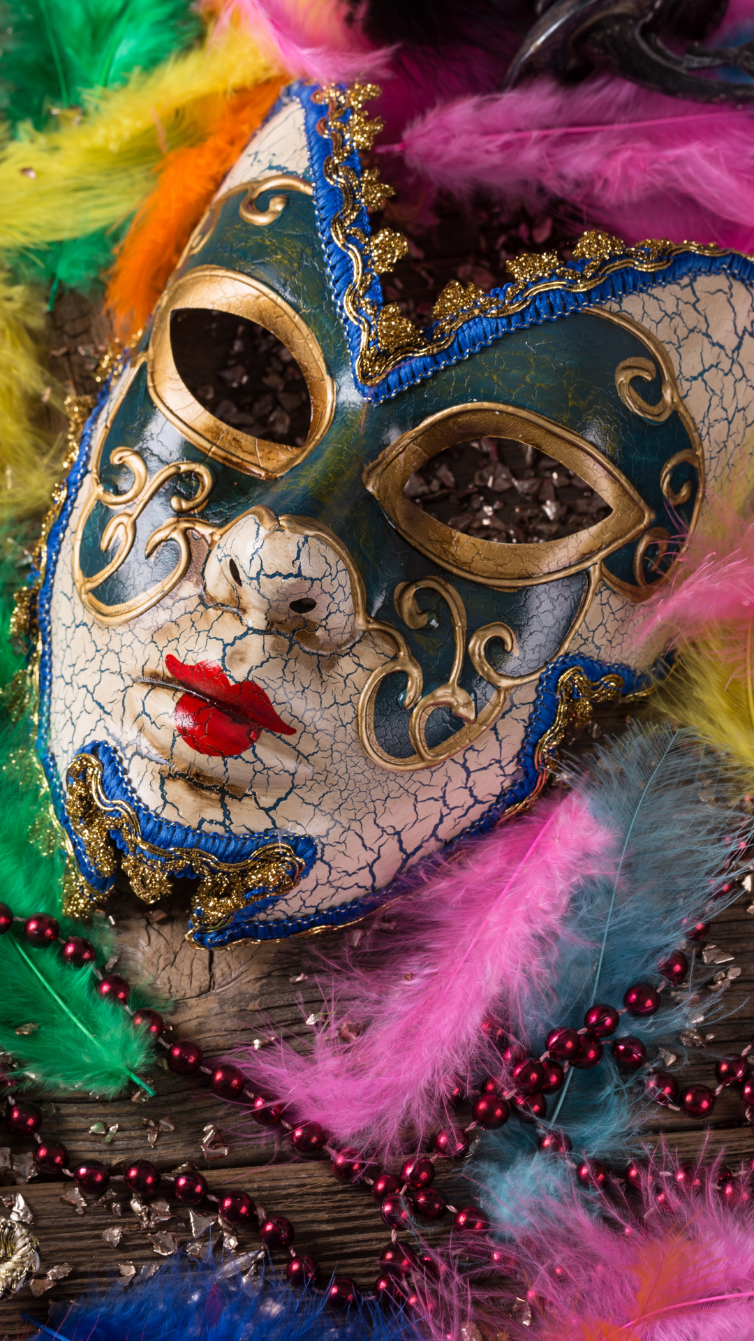 Download mobile wallpaper Feather, Mask, Photography, Carneval for free.