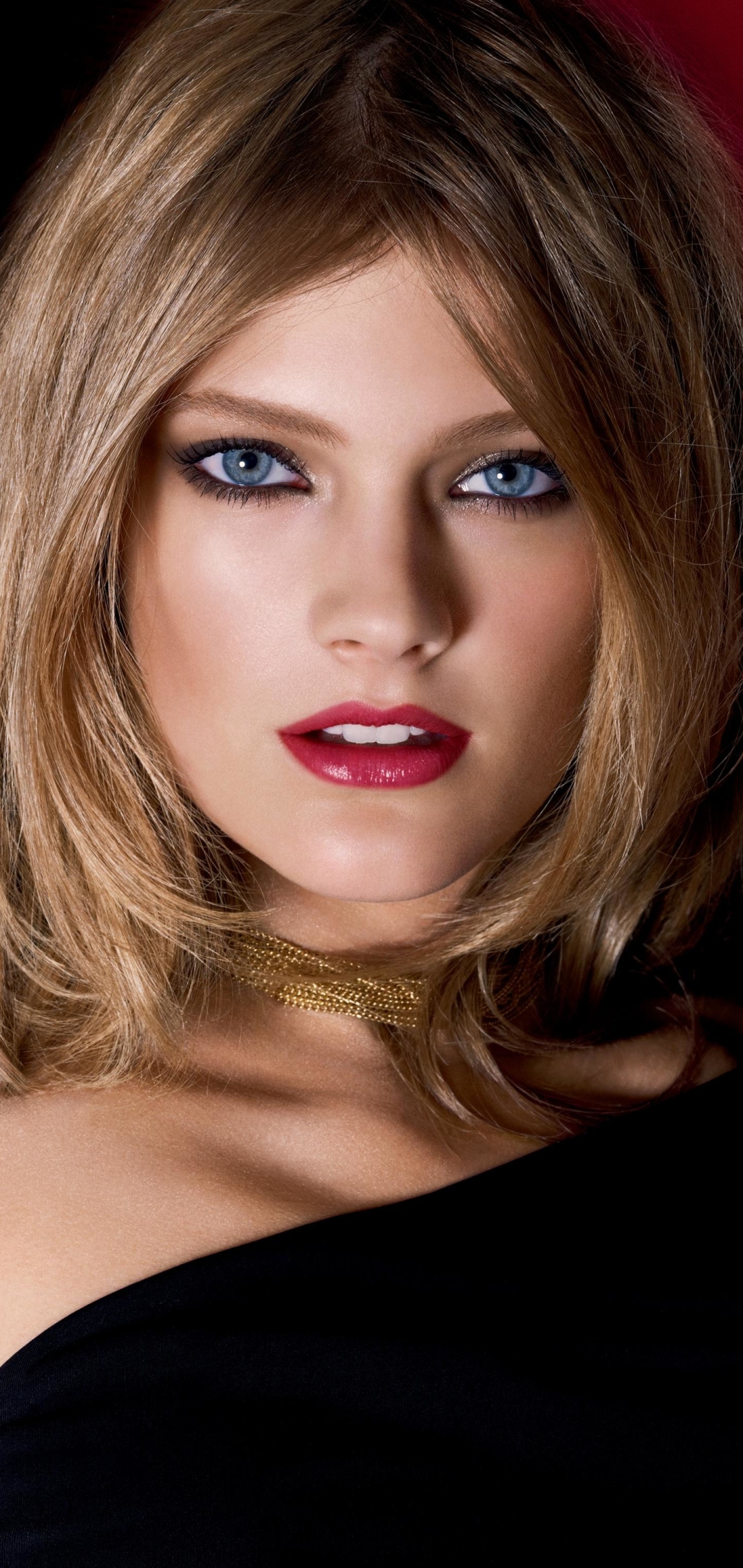 Handy-Wallpaper Blond, Gesicht, Hübsch, Frauen, Blaue Augen, Blondinen, Lippenstift kostenlos herunterladen.