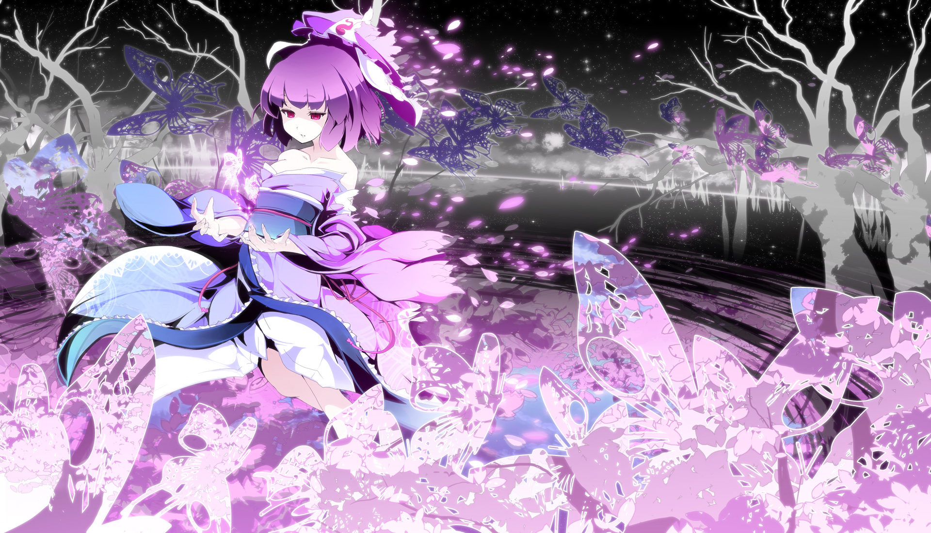 Descarga gratuita de fondo de pantalla para móvil de Animado, Touhou, Yuyuko Saigyouji.