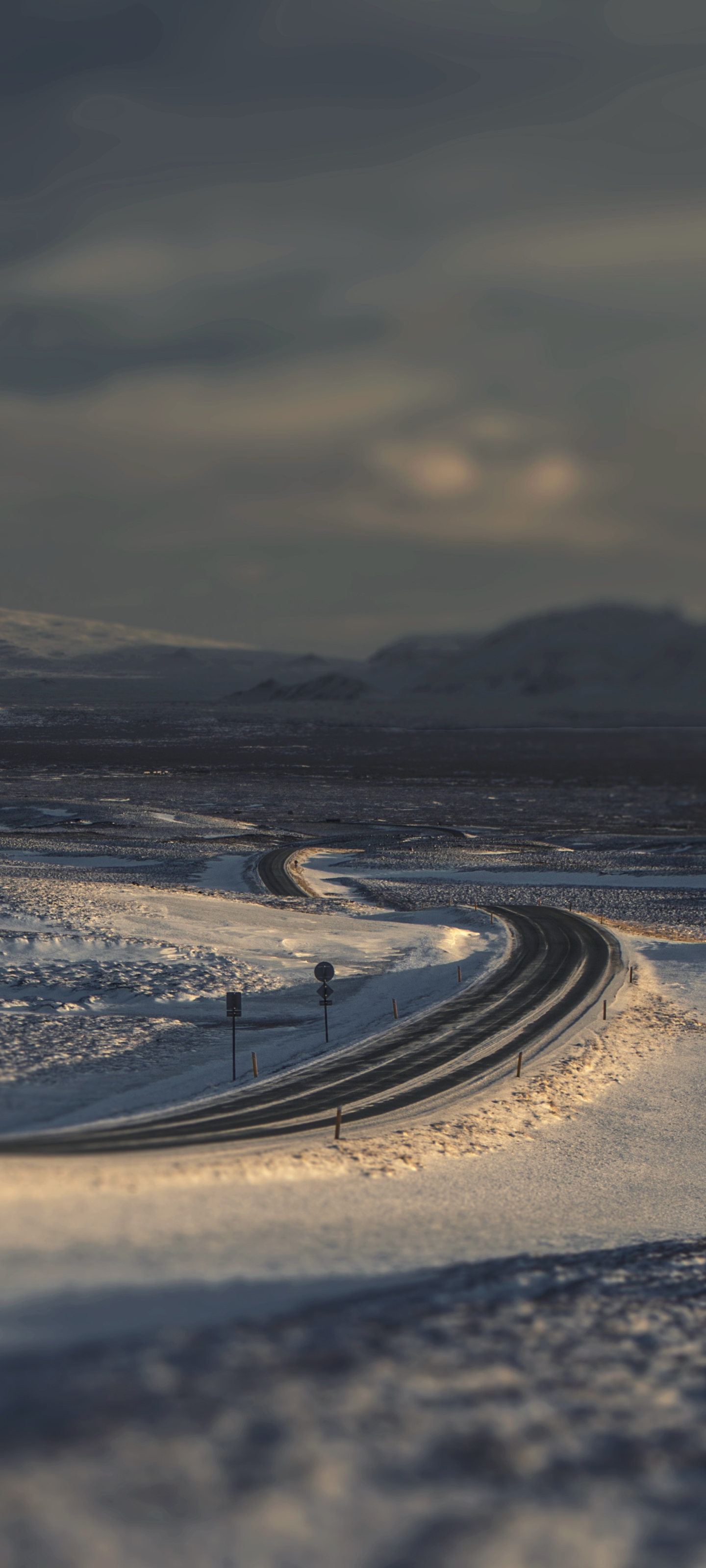 Download mobile wallpaper Landscape, Winter, Snow, Road, Man Made for free.