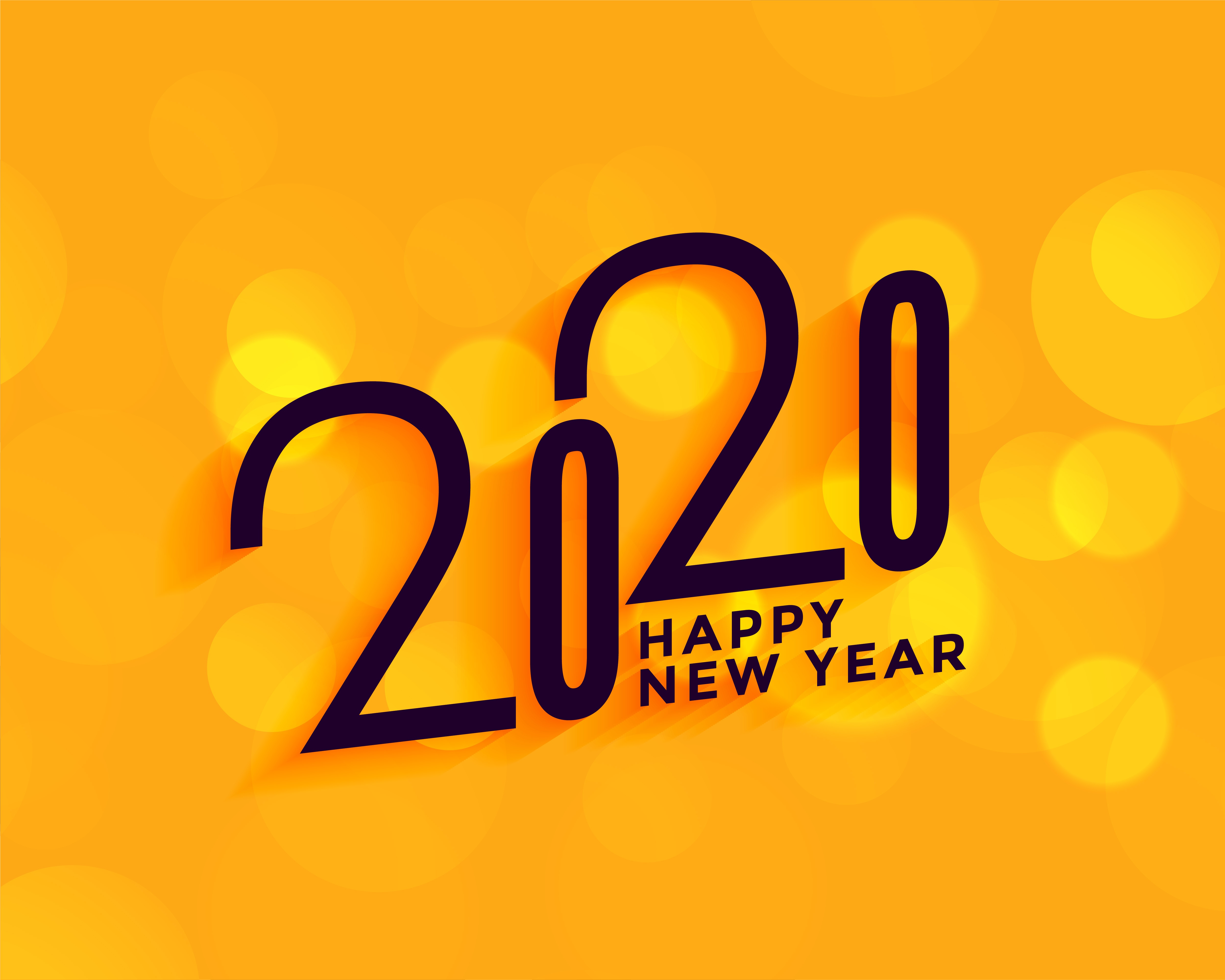 Free download wallpaper New Year, Holiday, Minimalist, Happy New Year, New Year 2020 on your PC desktop