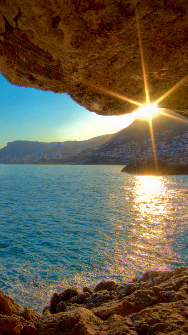 Скачати мобільні шпалери Океан, Земля, Берегова Лінія, Монако безкоштовно.