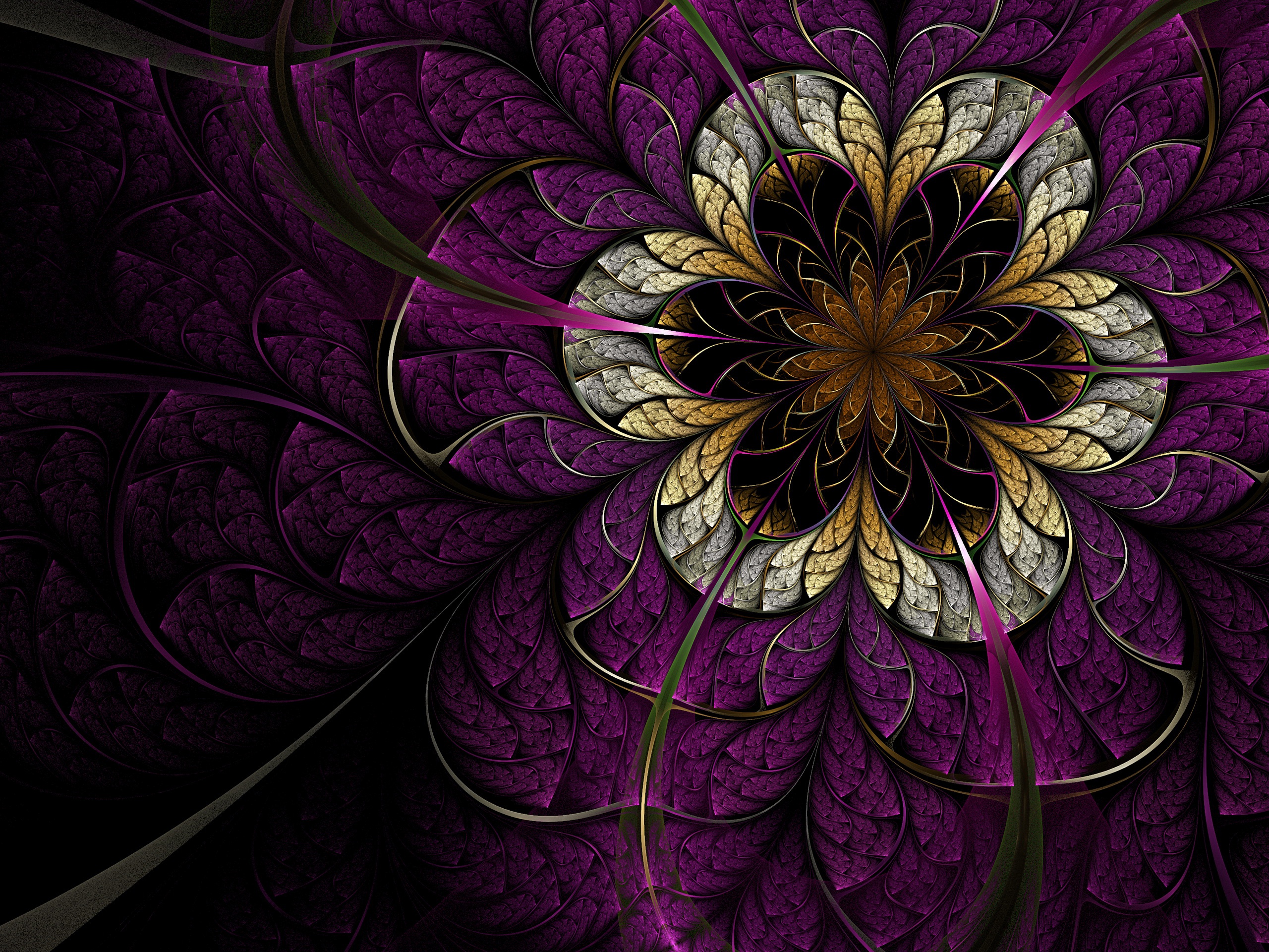 Download mobile wallpaper Abstract, Flower, Fractal for free.