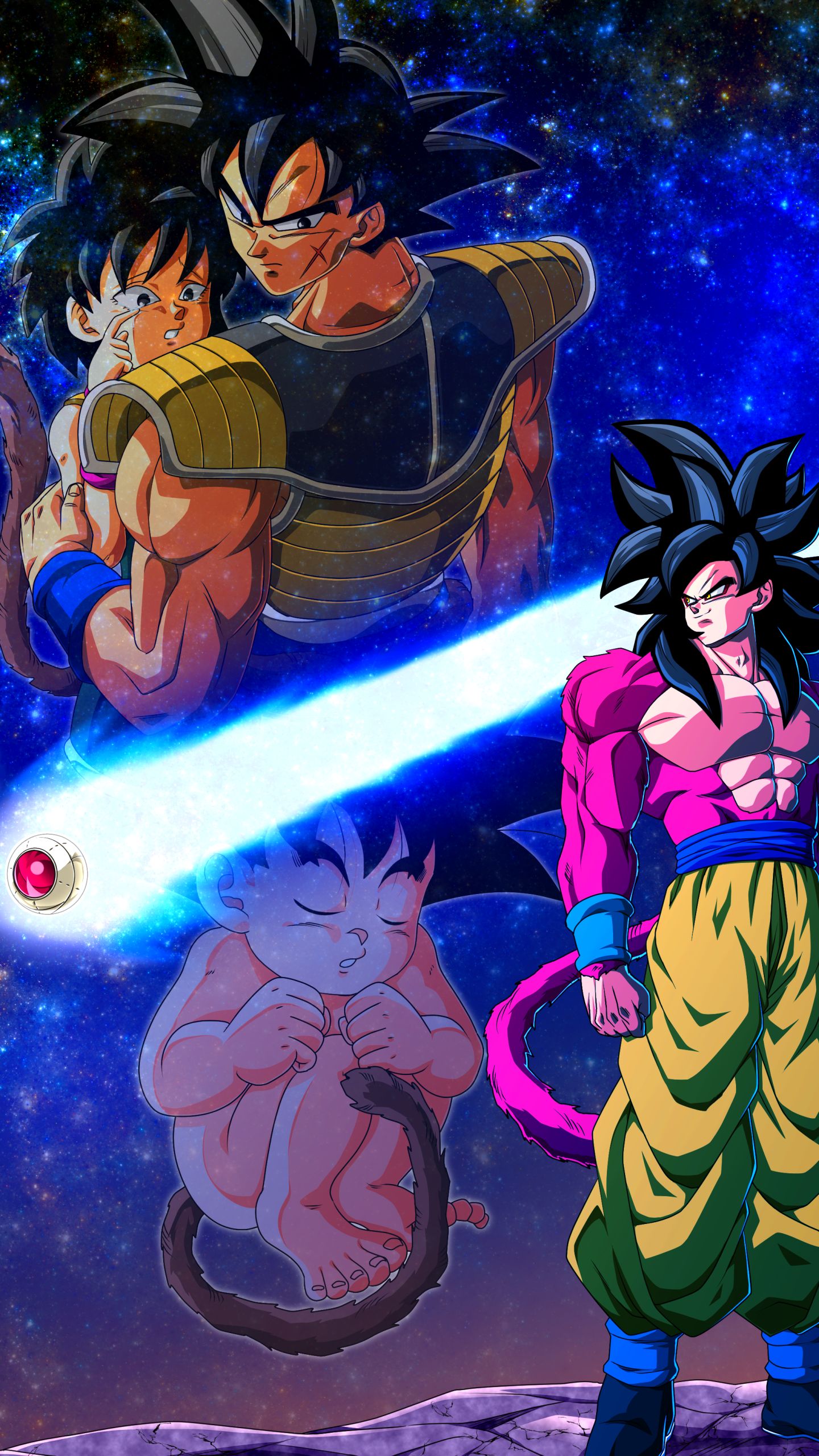 Download mobile wallpaper Anime, Goku, Bardock (Dragon Ball), Dragon Ball Super: Broly, Gine (Dragon Ball) for free.