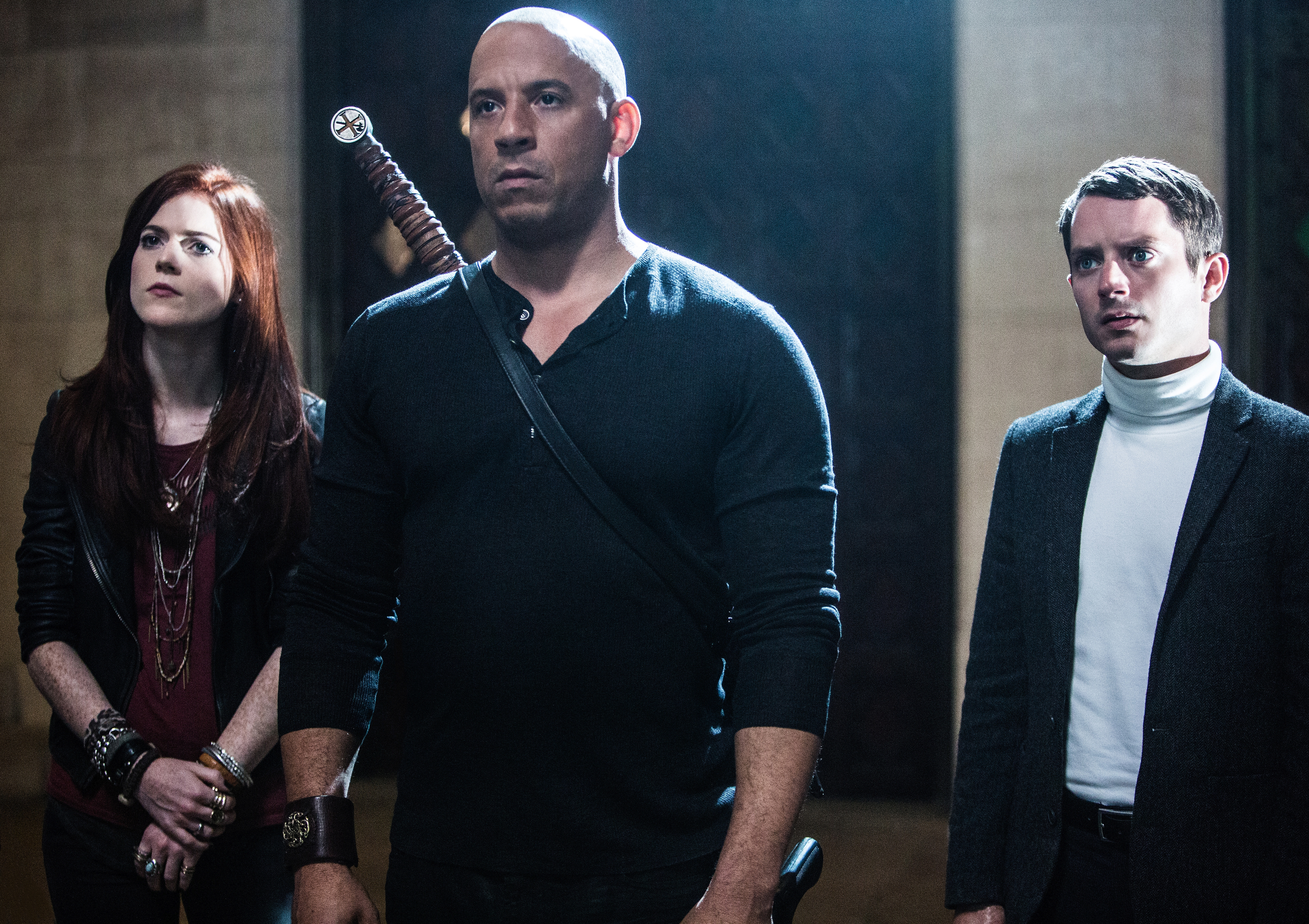 movie, the last witch hunter, chloe (the last witch hunter), dolan (the last witch hunter), elijah wood, kaulder (the last witch hunter), rose leslie, vin diesel