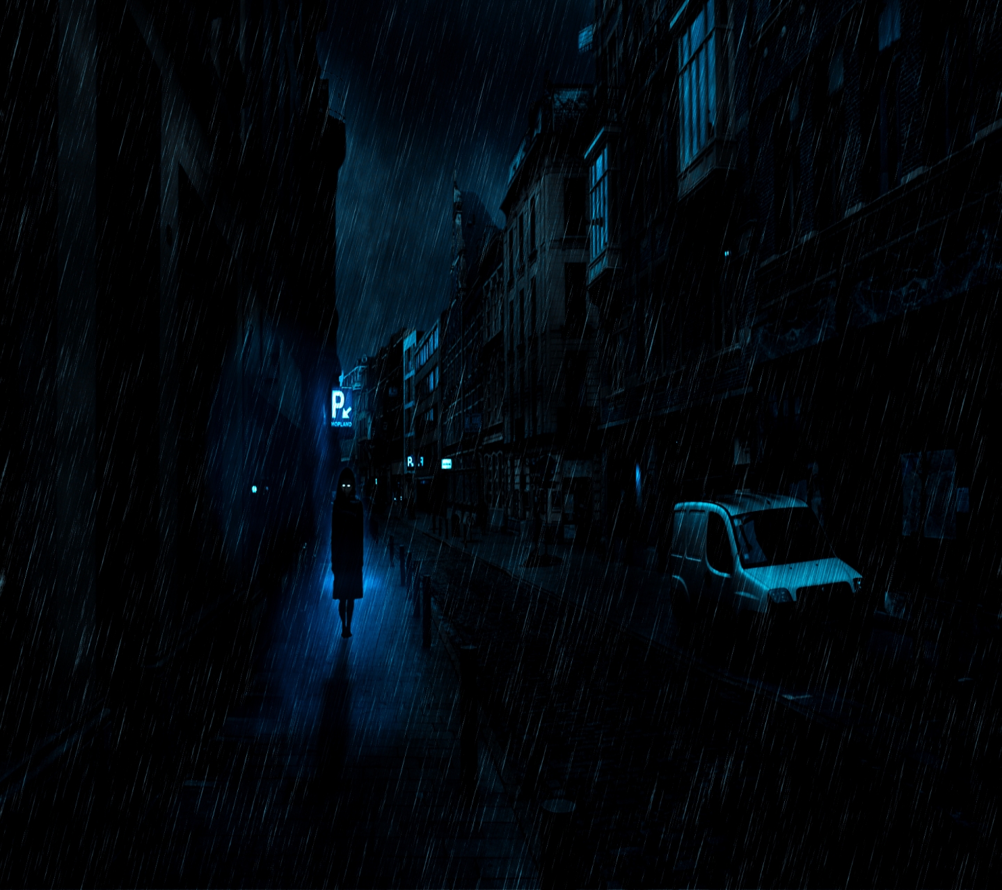 Free download wallpaper Anime, Rain, Dark, Original on your PC desktop