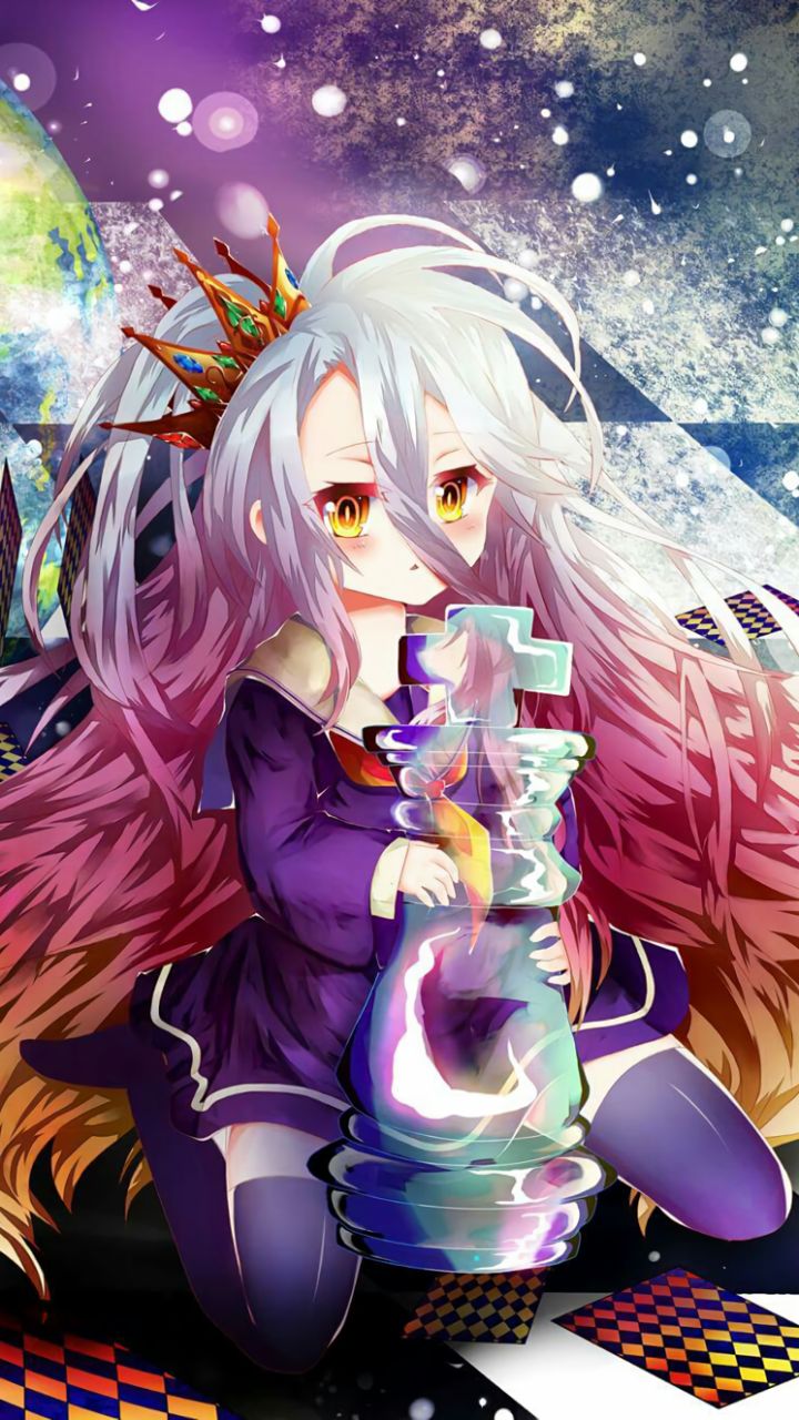 Handy-Wallpaper Animes, Shiro (Kein Spiel Kein Leben), No Game No Life kostenlos herunterladen.