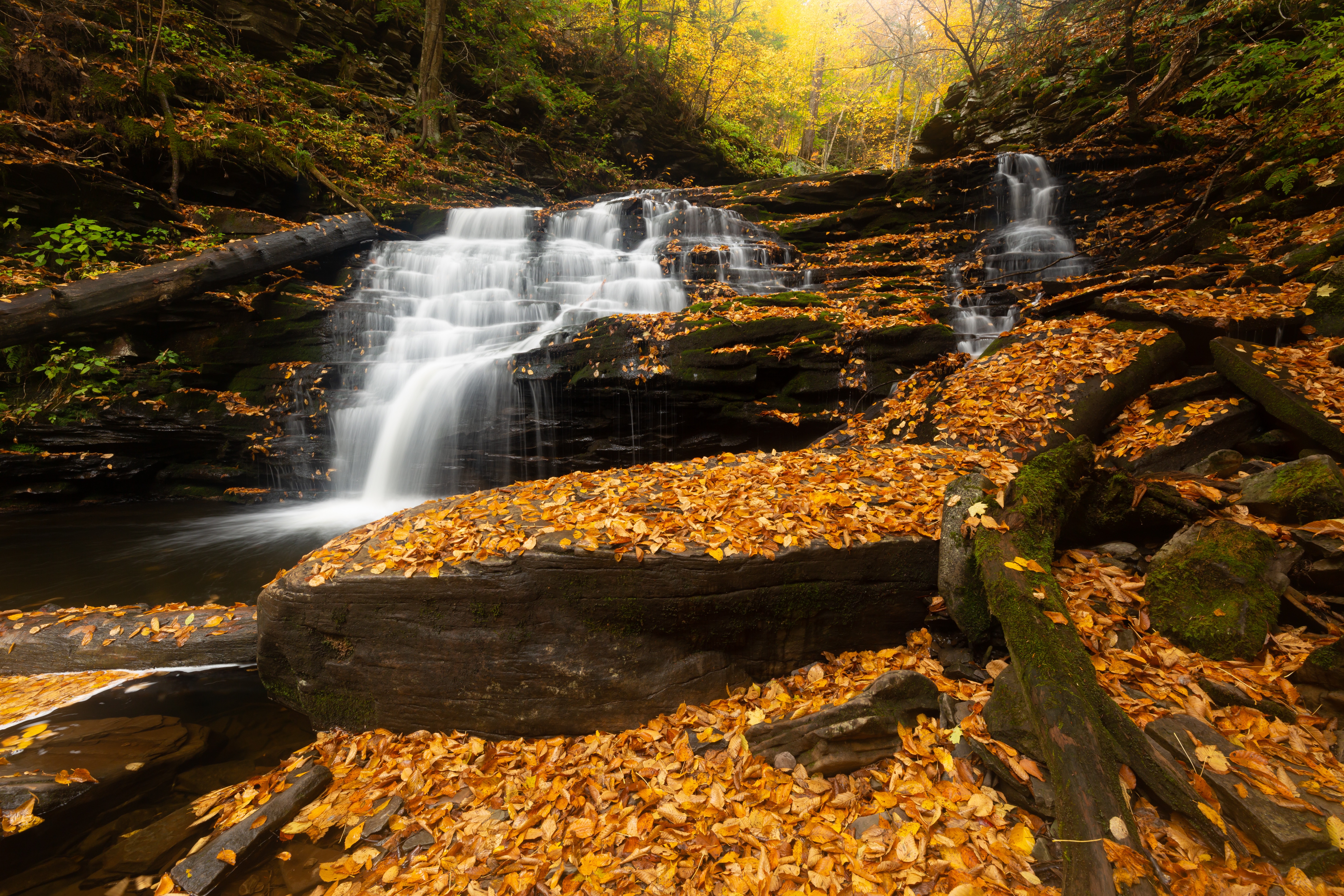 Download mobile wallpaper Waterfalls, Waterfall, Fall, Earth, Stream for free.