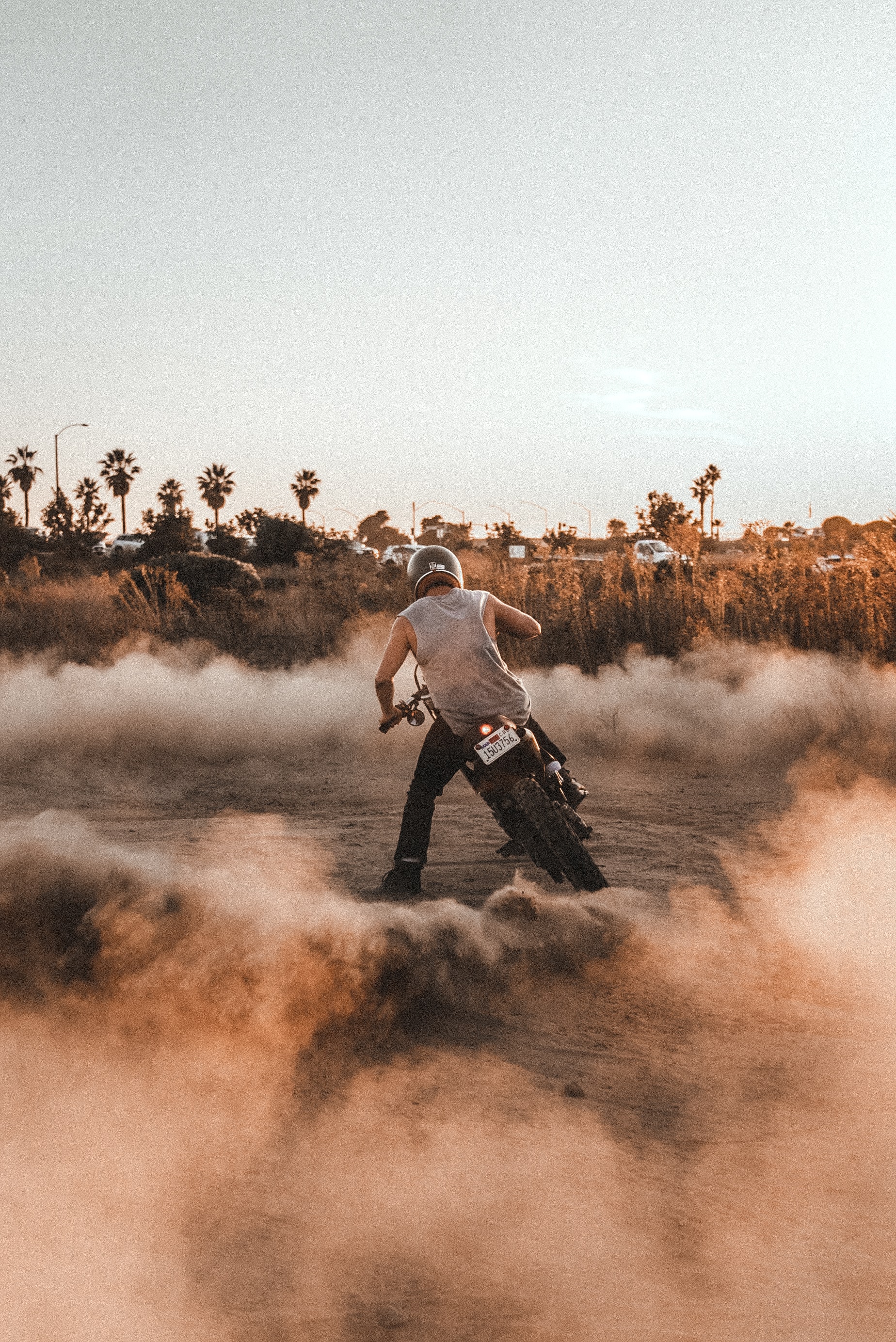 drift, motorcycles, motorcyclist, motorcycle, dust