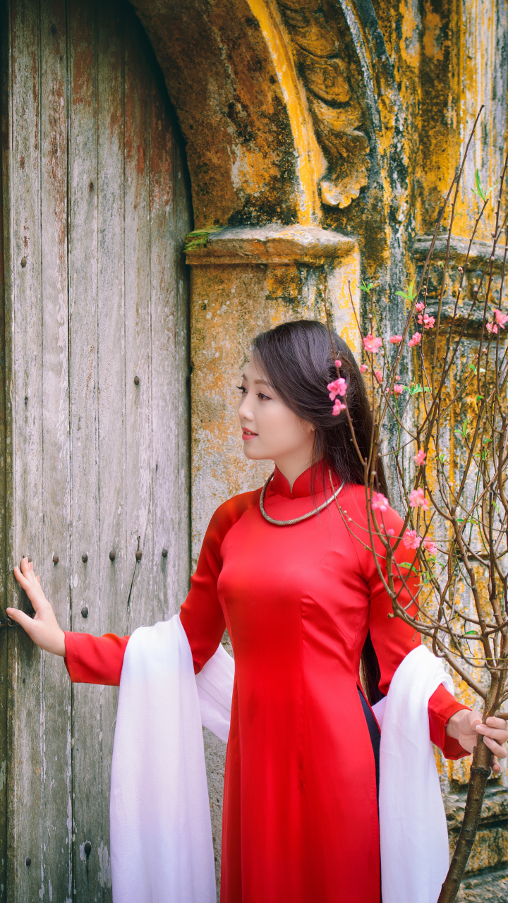 Handy-Wallpaper Frauen, Asiatinnen, Vietnamesisch, Ao Dai kostenlos herunterladen.