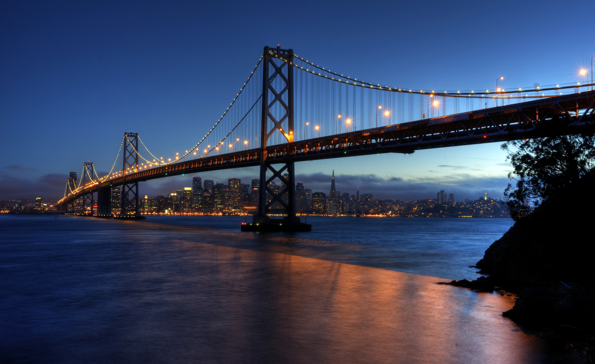 Download mobile wallpaper Bay Bridge, San Francisco, Bridges, Man Made for free.