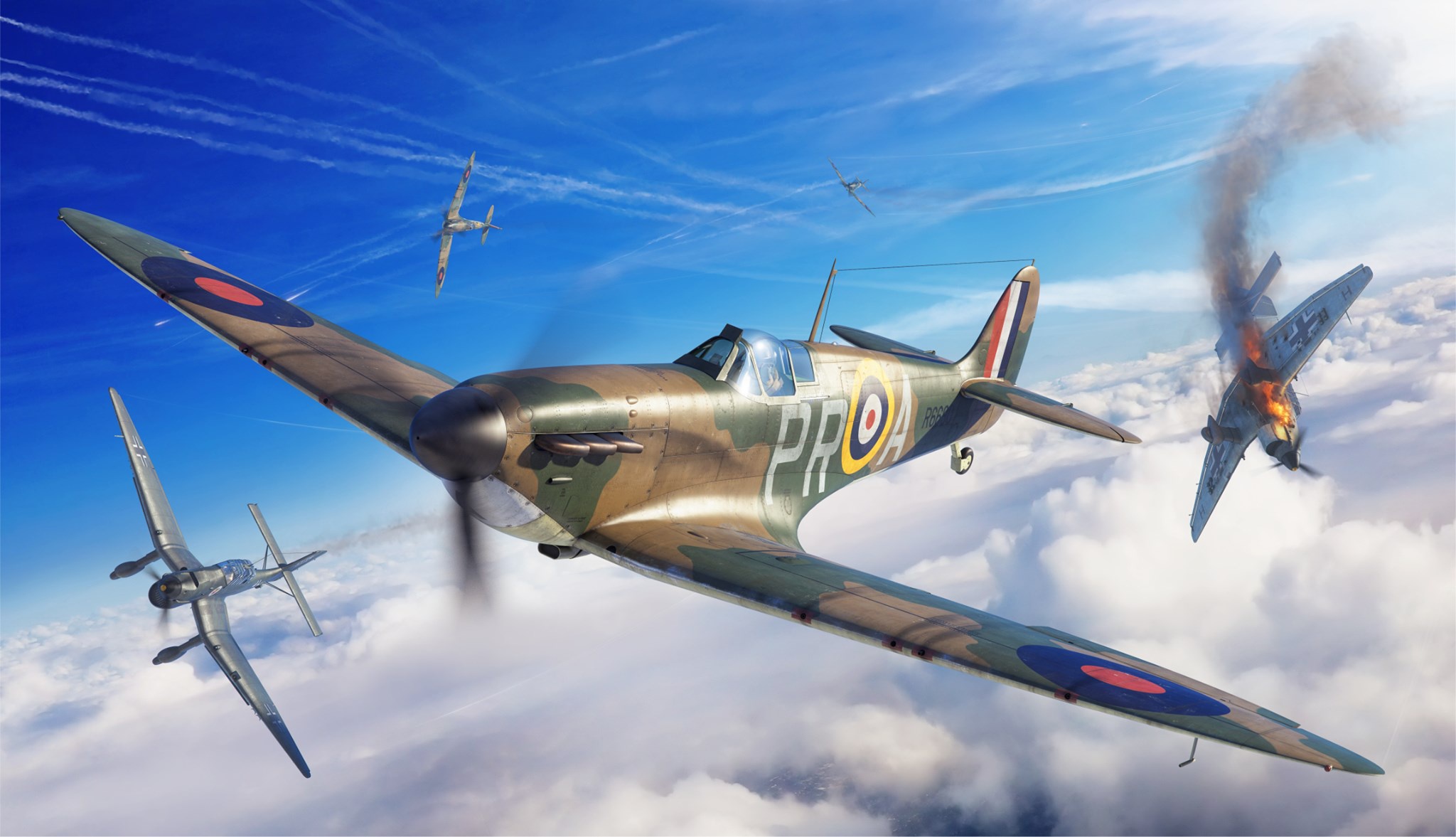 Download mobile wallpaper Military, Warplane, Supermarine Spitfire, Military Aircraft for free.