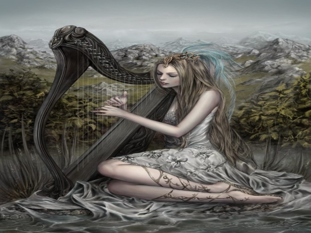artistic, music, harp