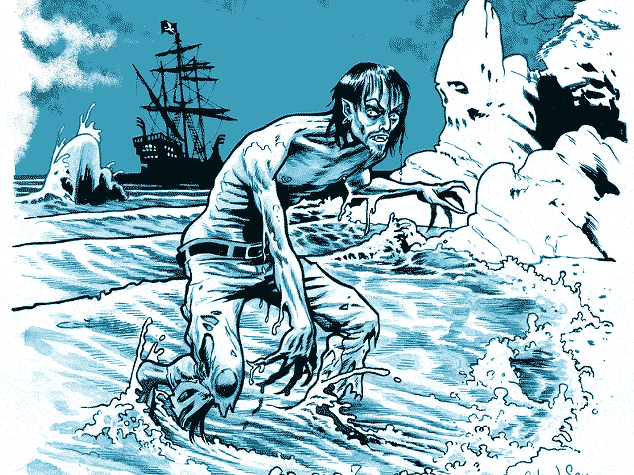 Laden Sie das Comics, Rotes Meer-Bild kostenlos auf Ihren PC-Desktop herunter