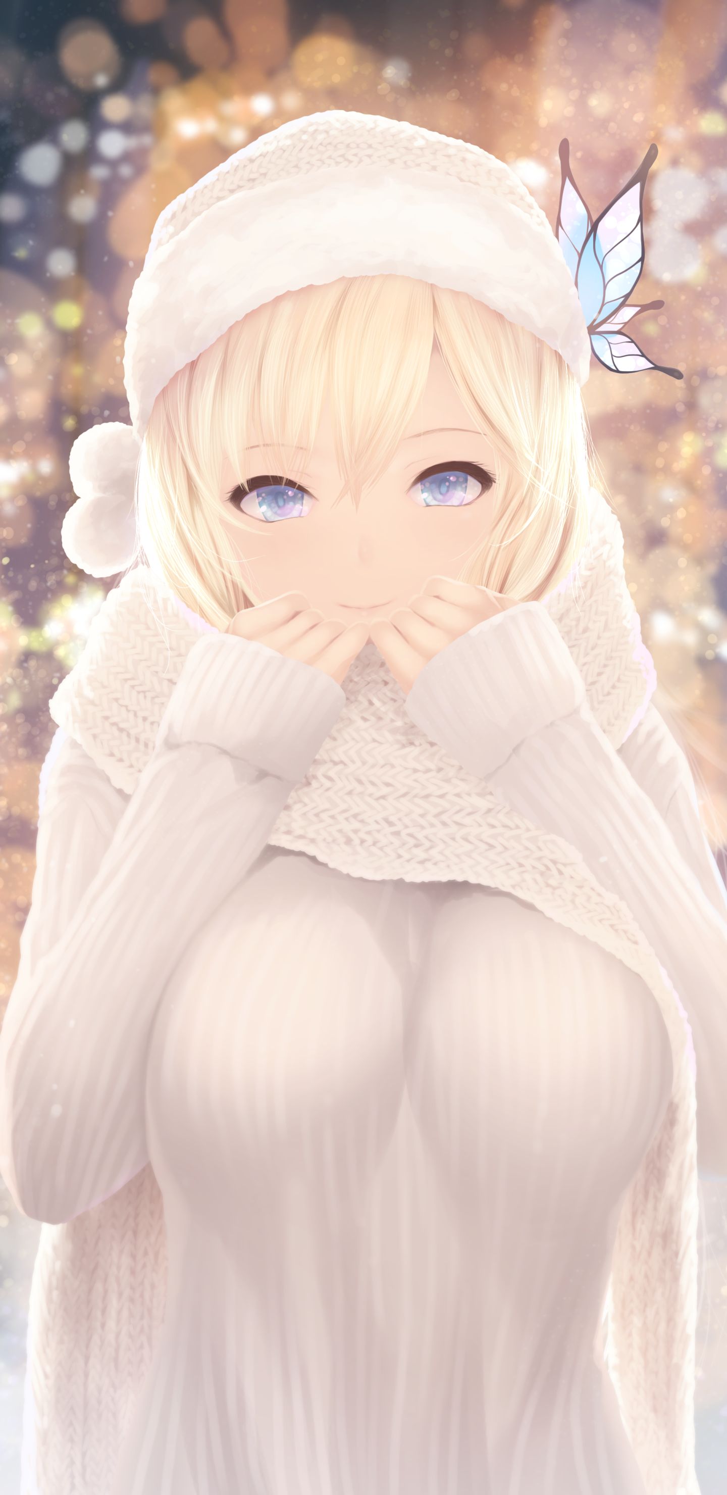 Handy-Wallpaper Blond, Hut, Blondinen, Animes, Aqua Augen, Boku Wa Tomodachi Ga Sukunai, Sena Kashiwazaki kostenlos herunterladen.