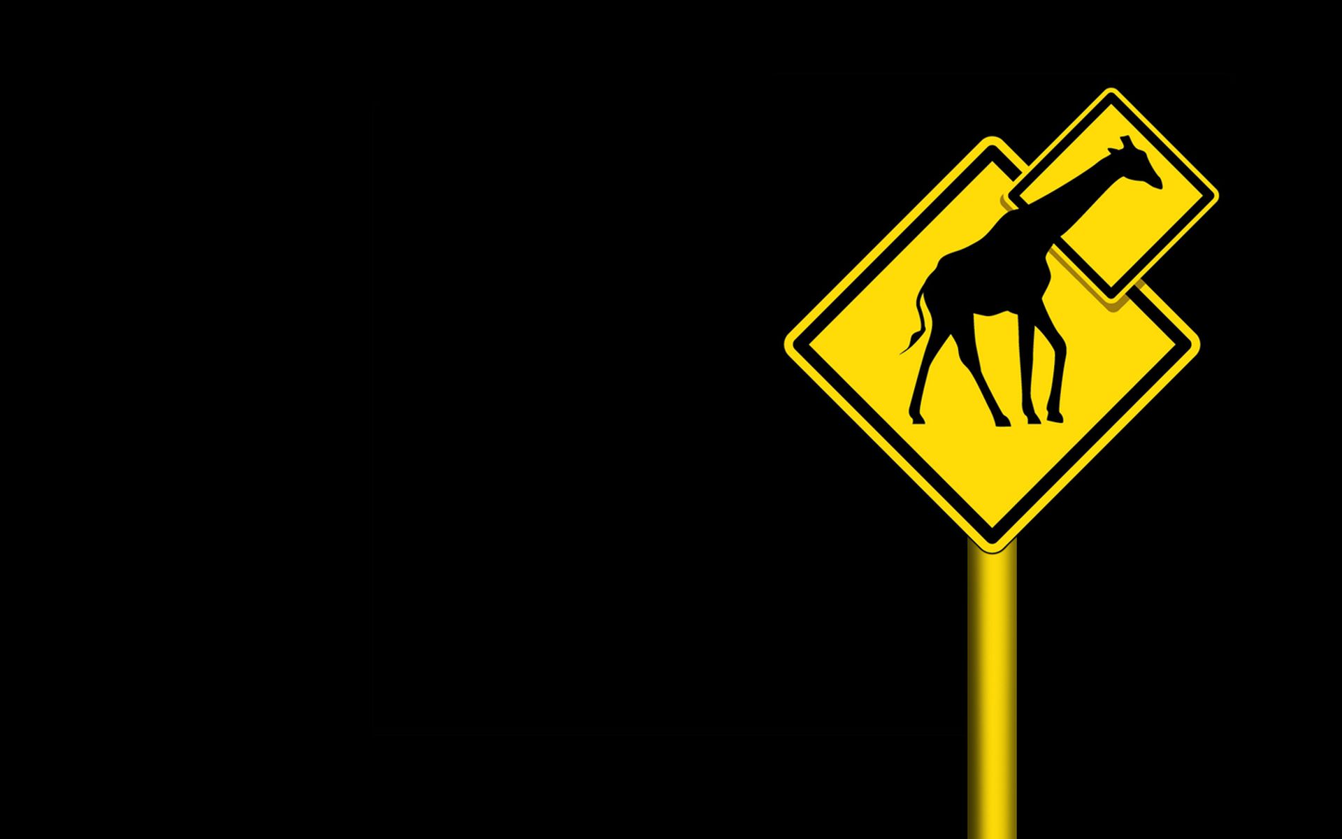 Free download wallpaper Animal, Sign, Giraffe, Humor on your PC desktop