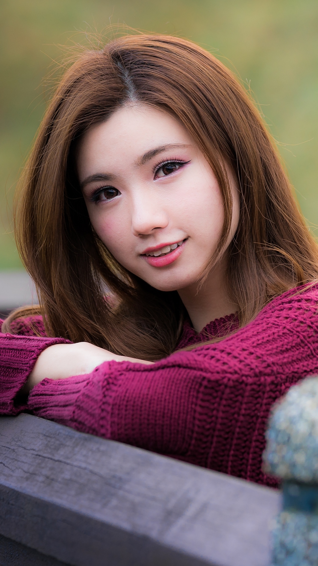 Download mobile wallpaper Smile, Redhead, Model, Women, Asian for free.