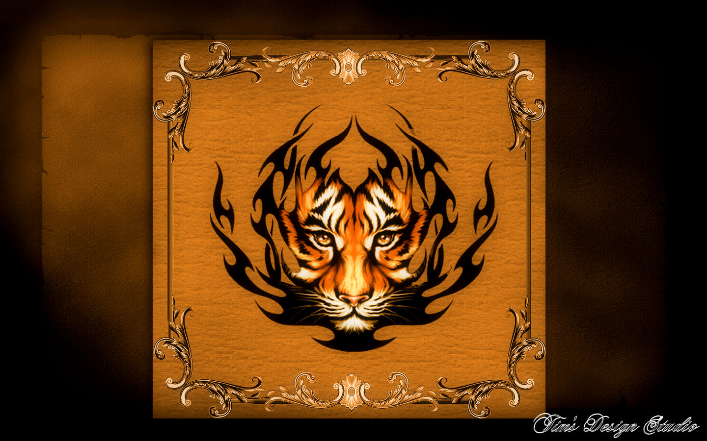 Free download wallpaper Fantasy, Dark, Tiger on your PC desktop