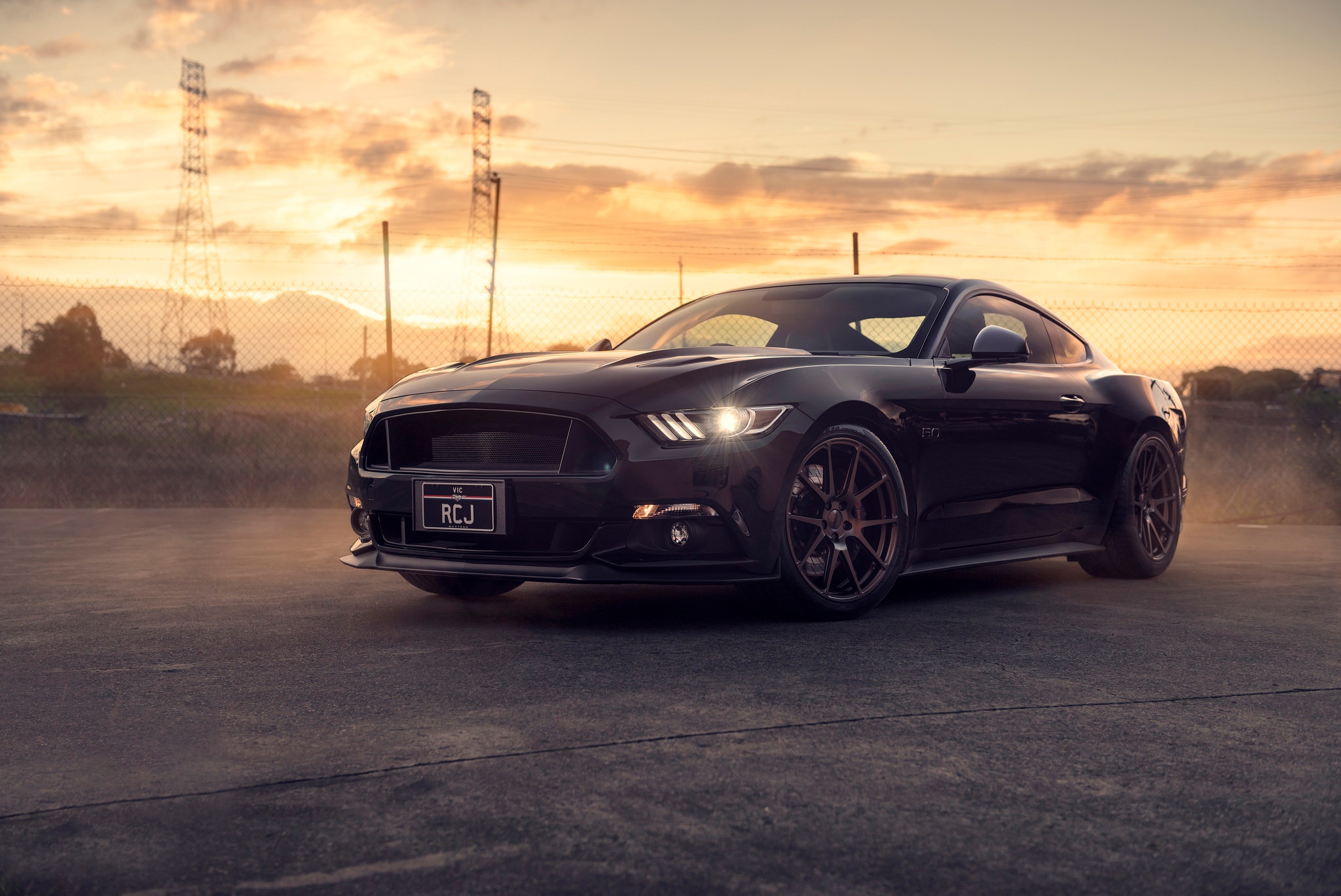 Download mobile wallpaper Ford, Car, Ford Mustang, Muscle Car, Vehicles, Black Car for free.