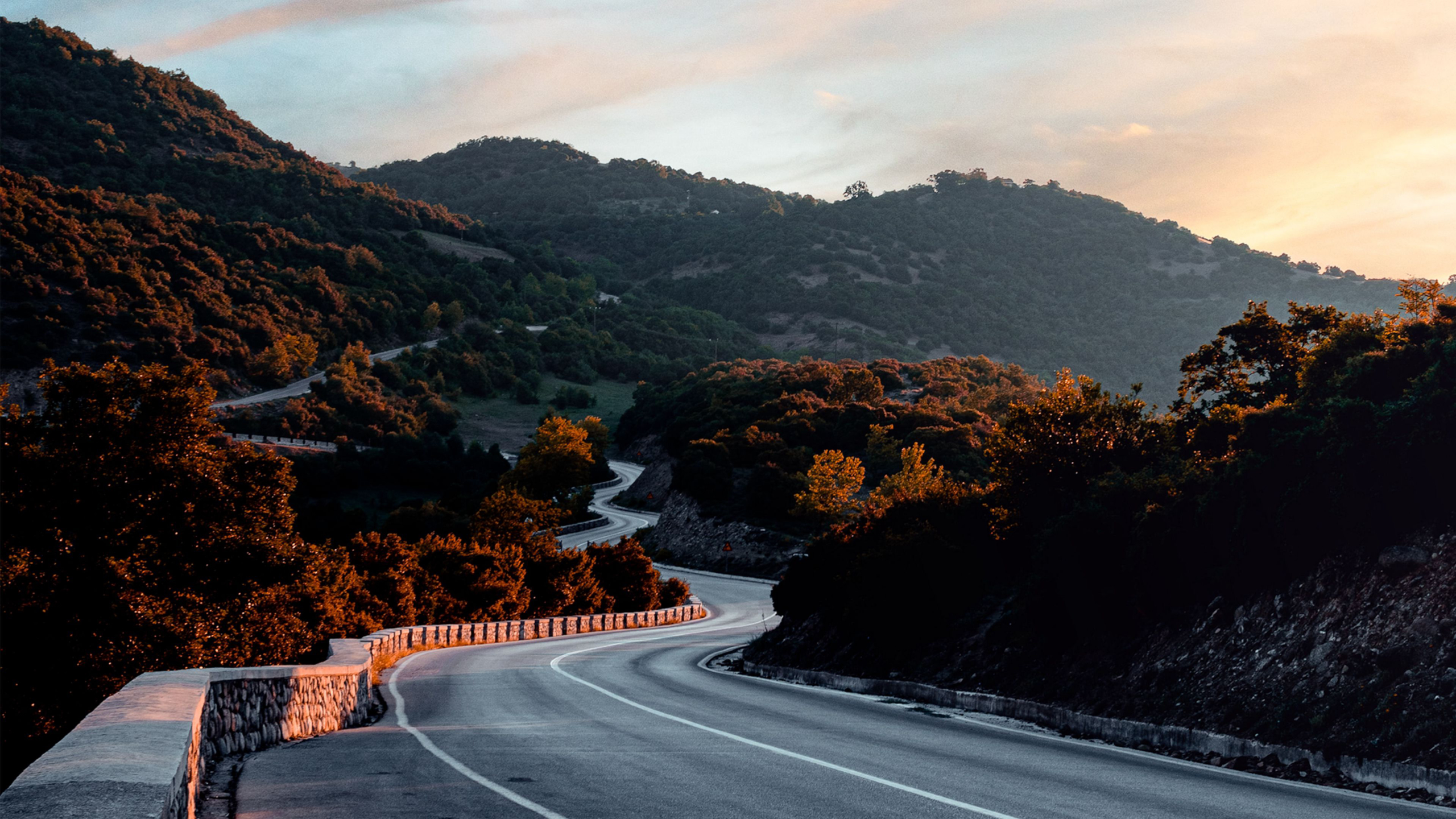 Free download wallpaper Landscape, Mountain, Road, Man Made on your PC desktop