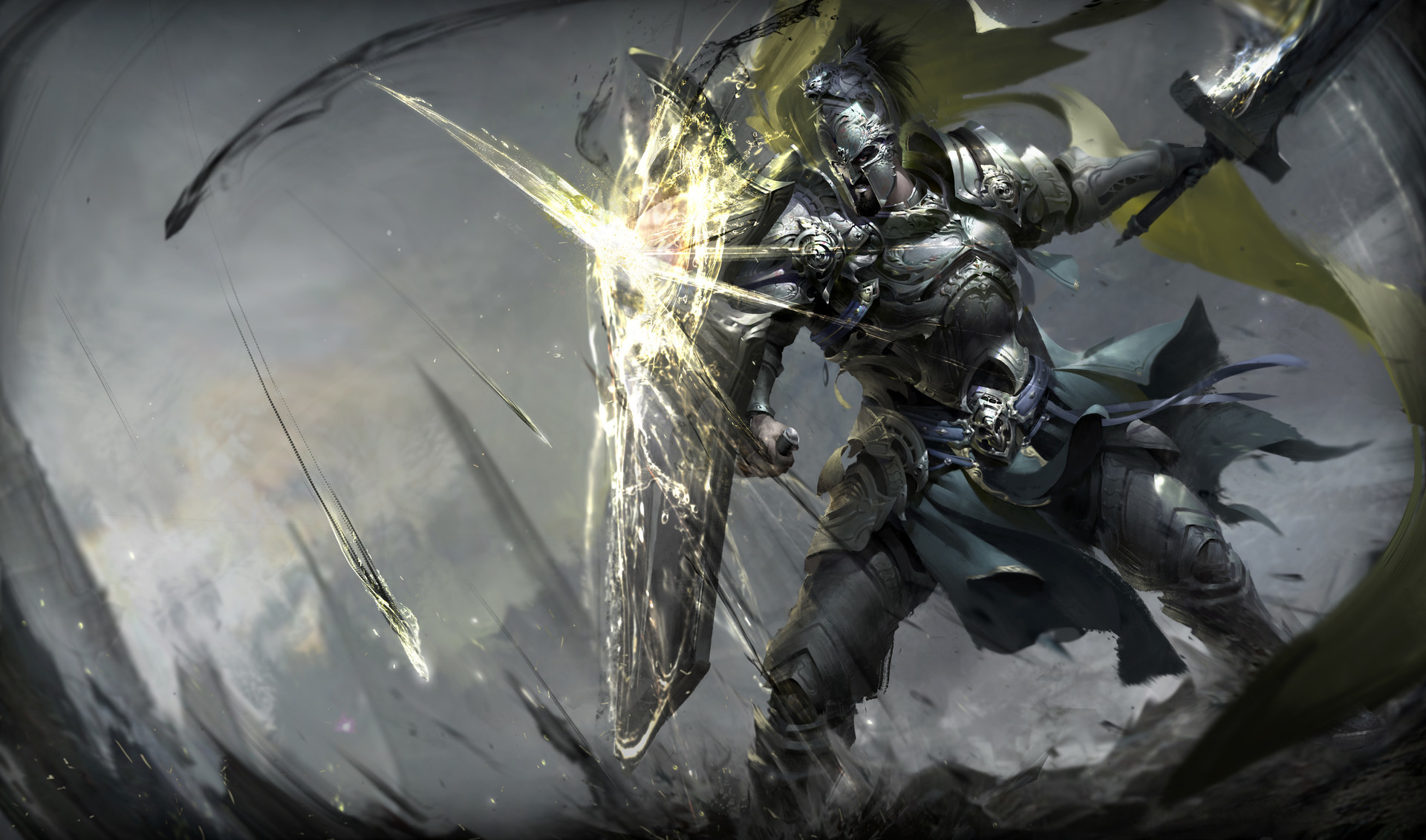 Free download wallpaper Fantasy, Shield, Warrior, Knight, Armor, Sword on your PC desktop