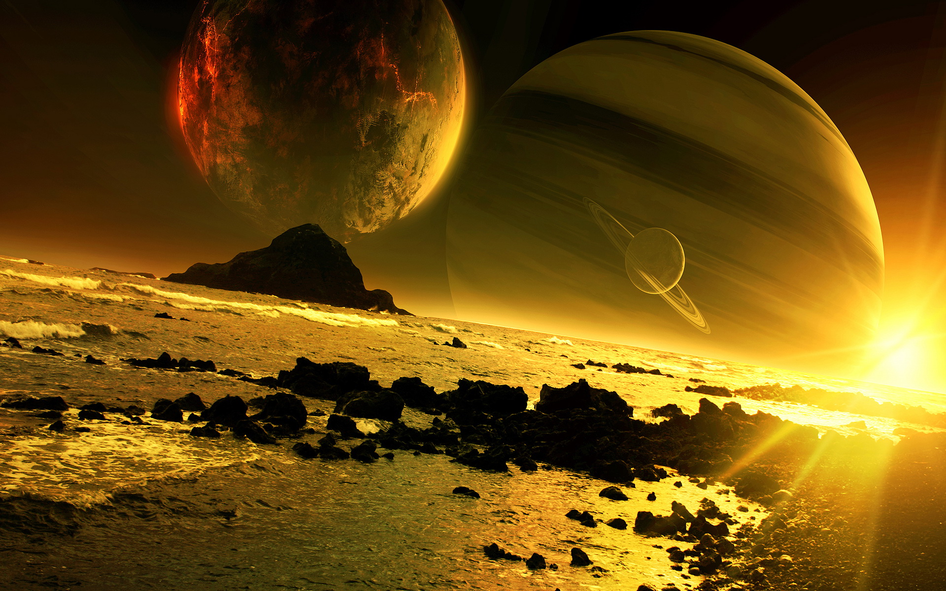 Download mobile wallpaper Landscape, Sci Fi for free.