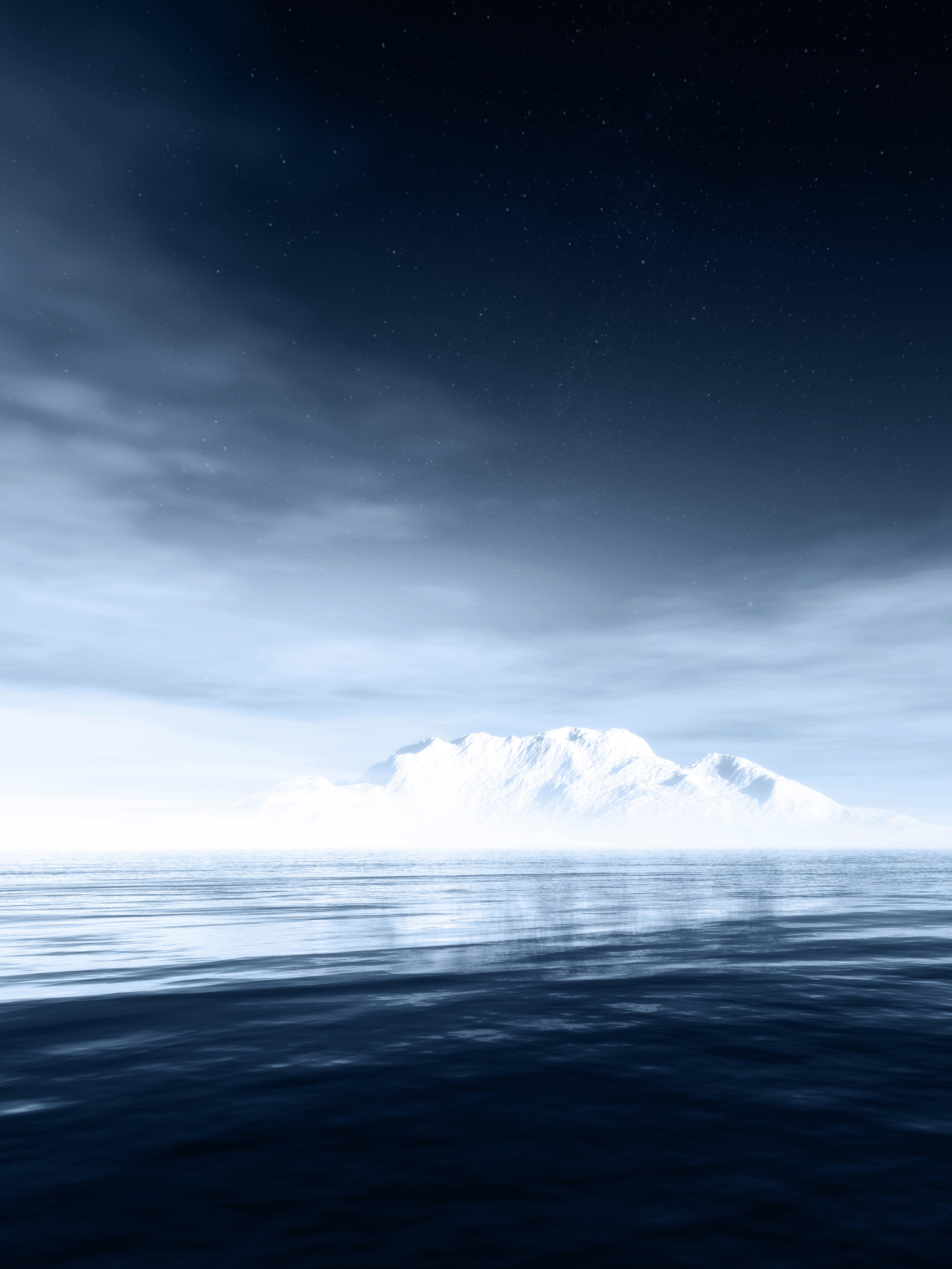 wallpapers iceberg, nature, sea, horizon, mountain