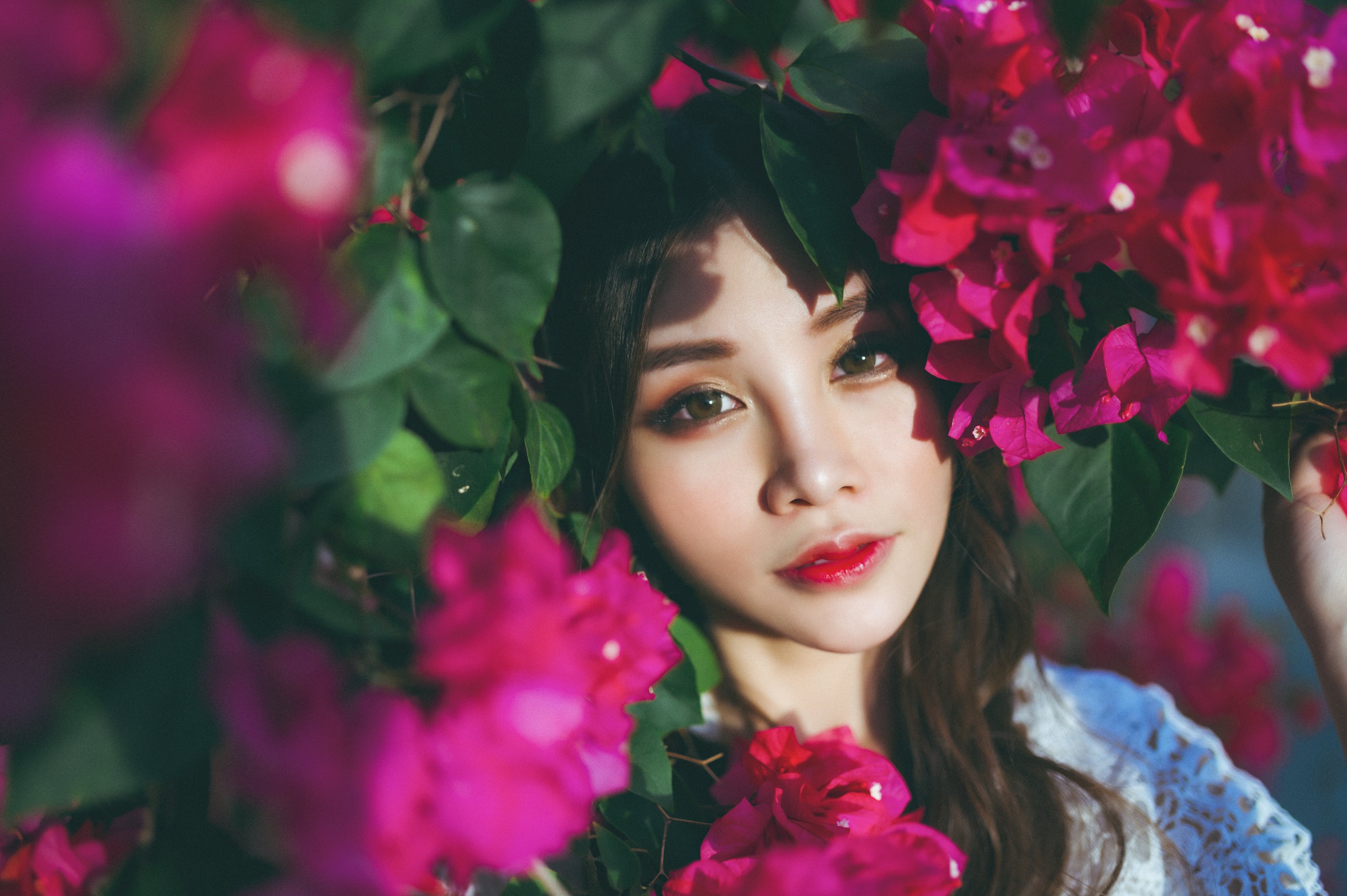 Laden Sie das Blume, Haar, Gesicht, Frauen, Asiatinnen-Bild kostenlos auf Ihren PC-Desktop herunter