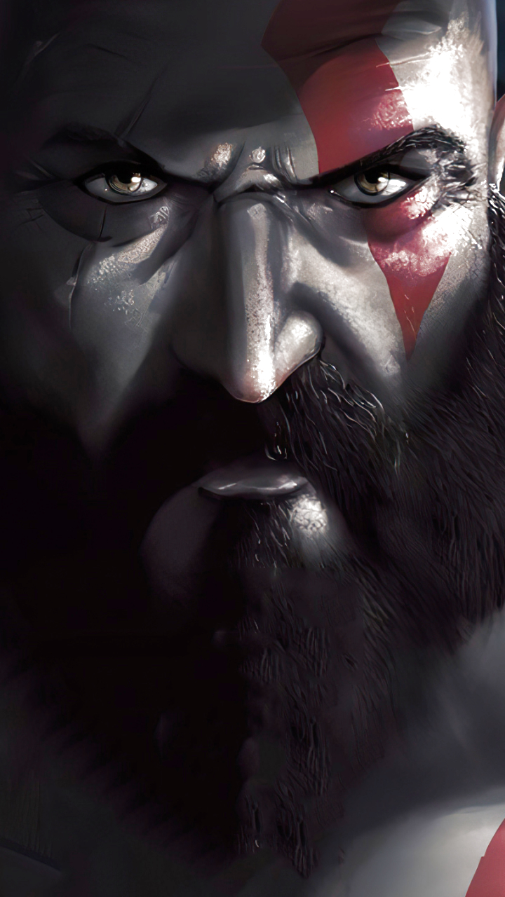 Download mobile wallpaper God Of War, Beard, Face, Video Game, Kratos (God Of War), God Of War (2018) for free.