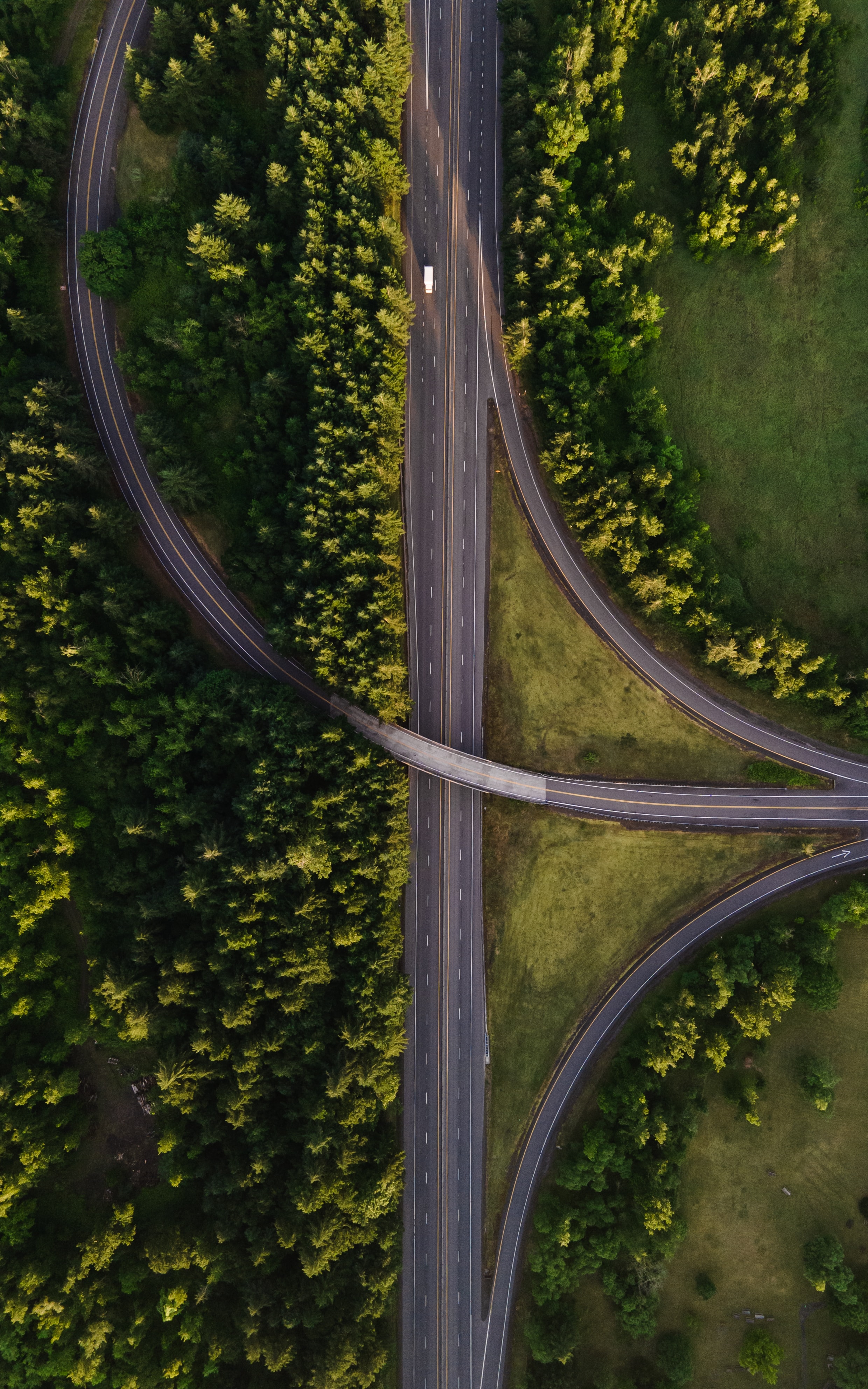 Free download wallpaper Trees, View From Above, Markup, Nature, Road, Forest on your PC desktop