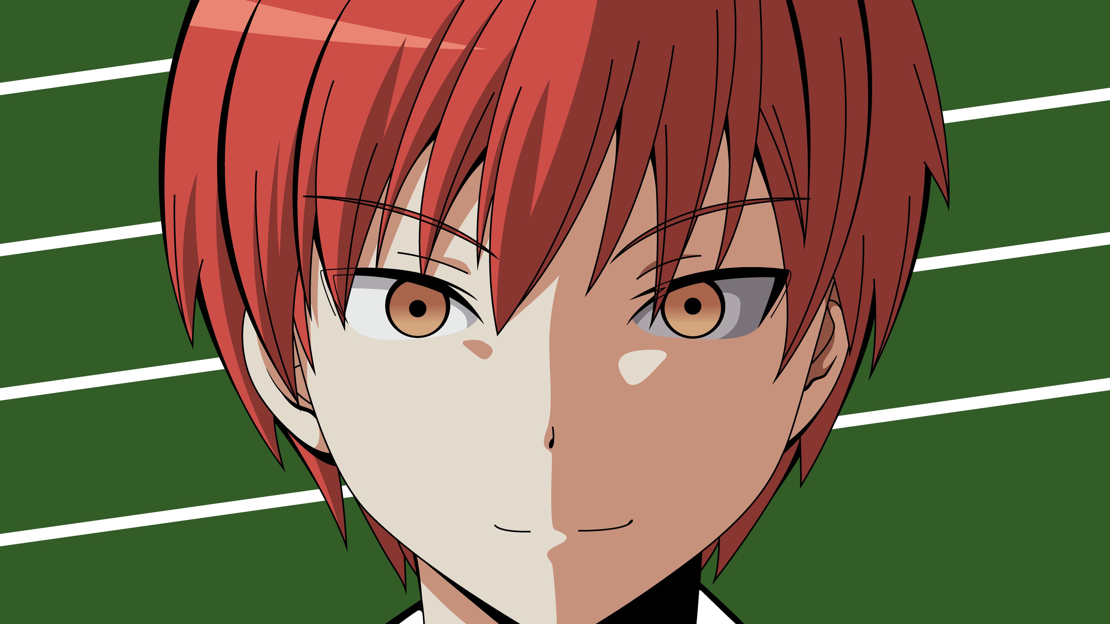 anime, assassination classroom, karma akabane, red hair