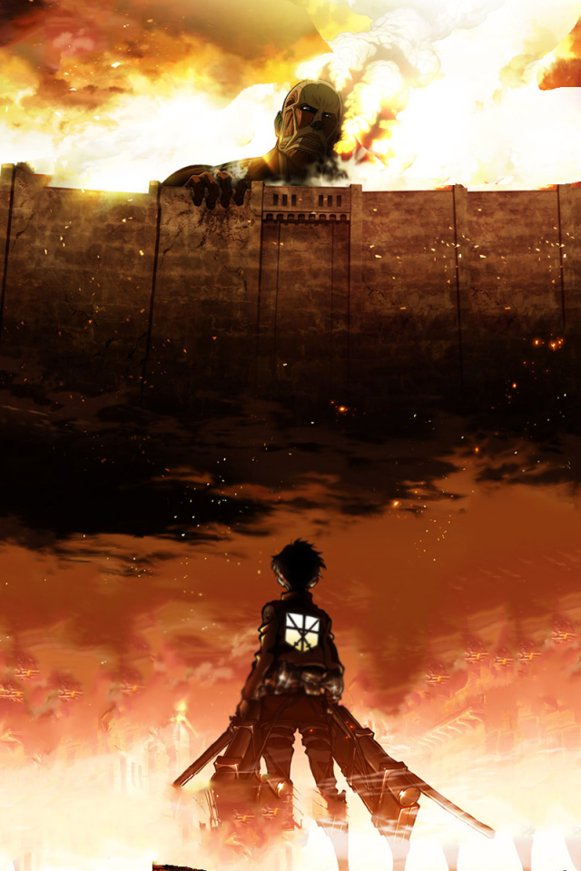 Download mobile wallpaper Anime, Eren Yeager, Shingeki No Kyojin, Attack On Titan, Colossal Titan for free.