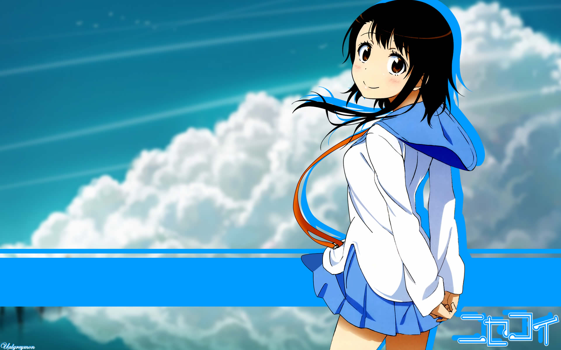 Descarga gratuita de fondo de pantalla para móvil de Falda, Animado, Uniforme Escolar, Ojos Cafés, Pelo Castaño, Cabello Corto, Kosaki Onodera, Nisekoi.