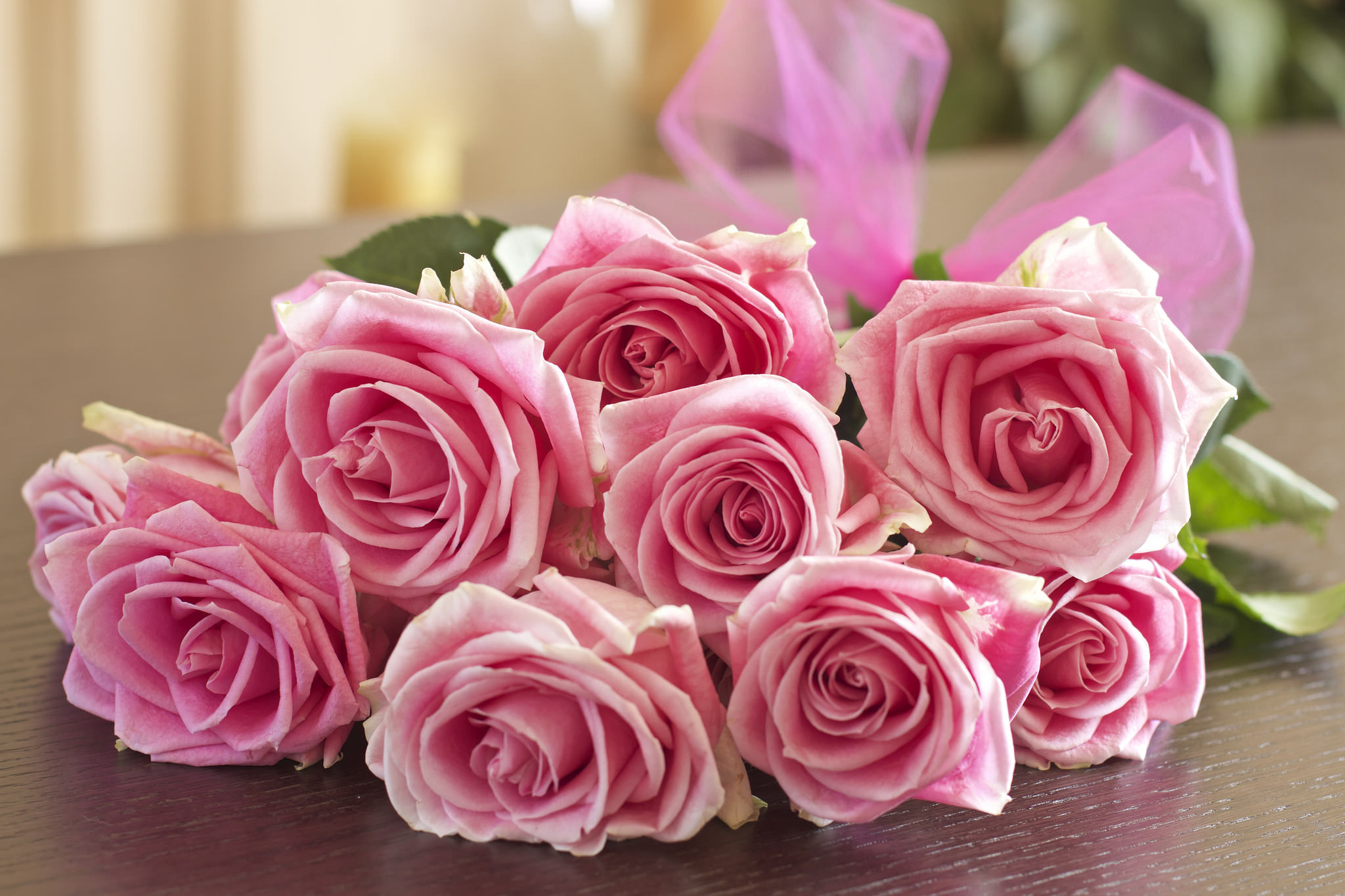 Handy-Wallpaper Blume, Rose, Strauß, Menschengemacht, Pinke Rose kostenlos herunterladen.
