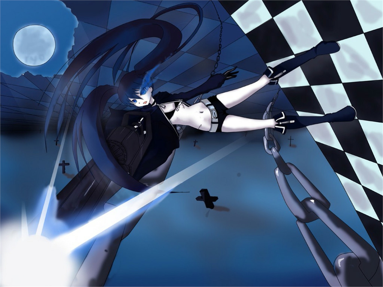 Free download wallpaper Anime, Black Rock Shooter on your PC desktop