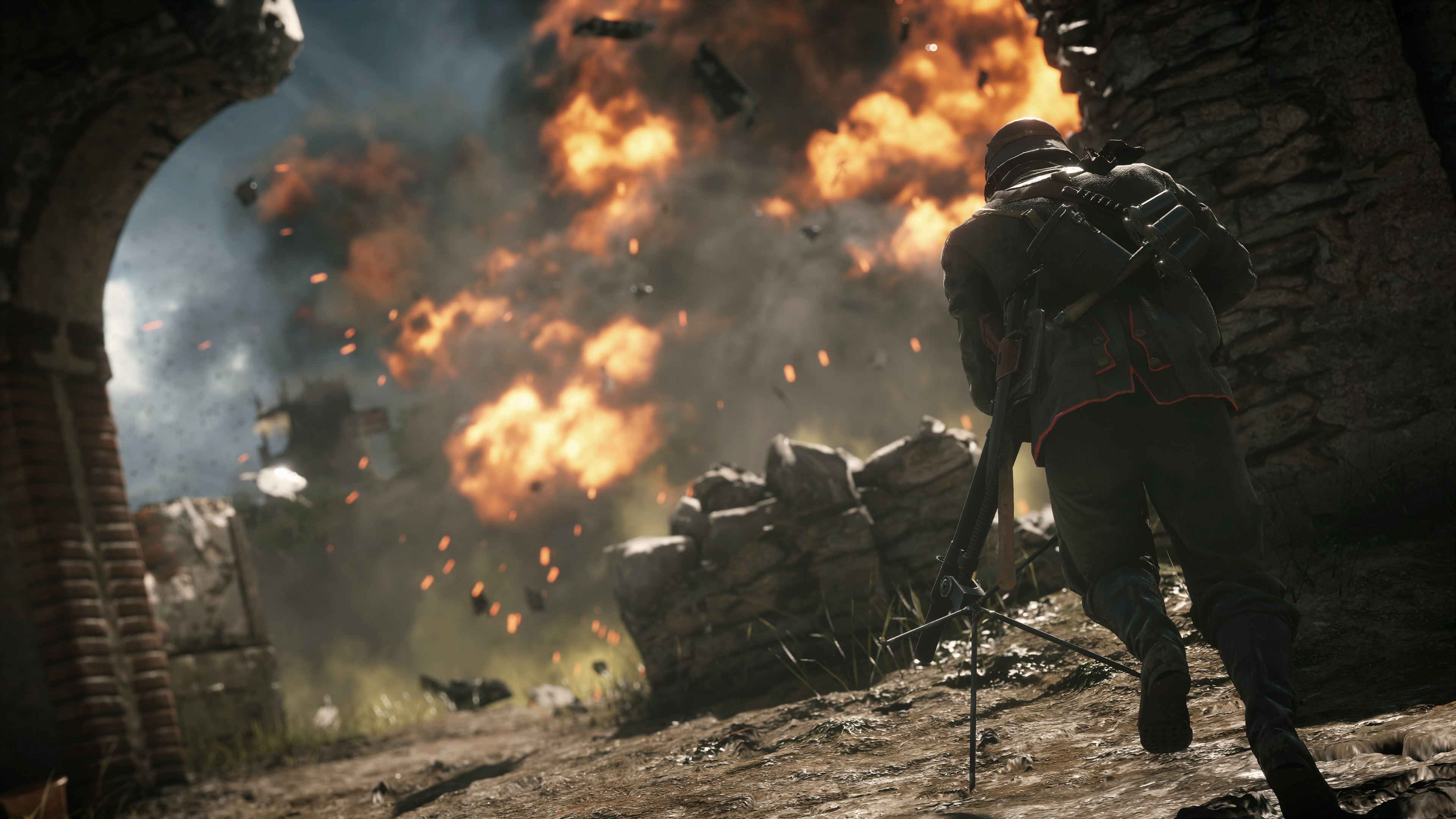 Laden Sie das Schlachtfeld, Explosion, Soldat, Computerspiele, Battlefield 1-Bild kostenlos auf Ihren PC-Desktop herunter