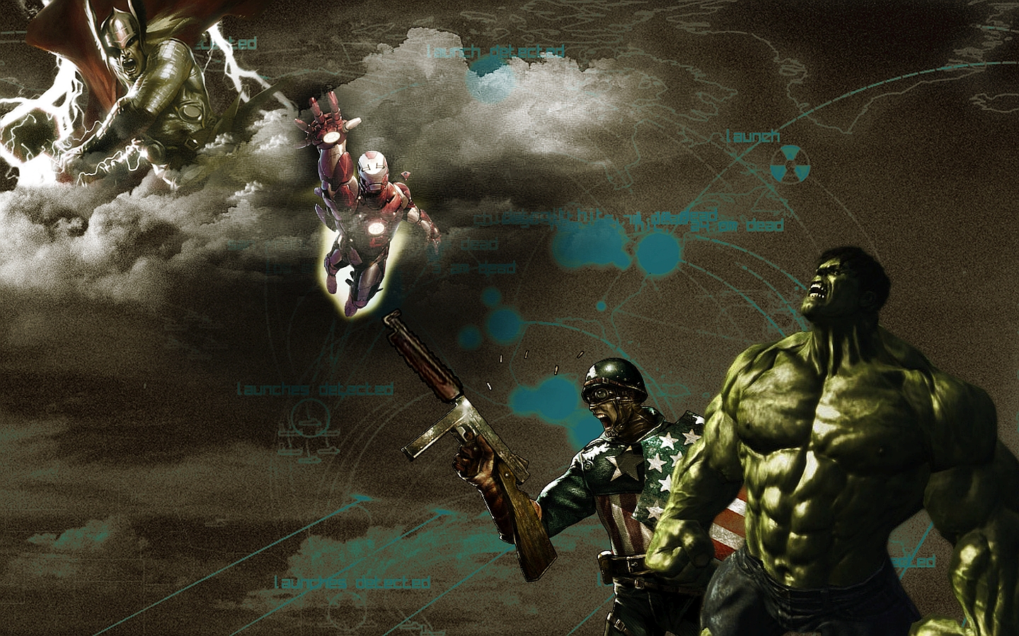 Download mobile wallpaper Hulk, Iron Man, Captain America, Avengers, Comics, Thor, The Avengers for free.